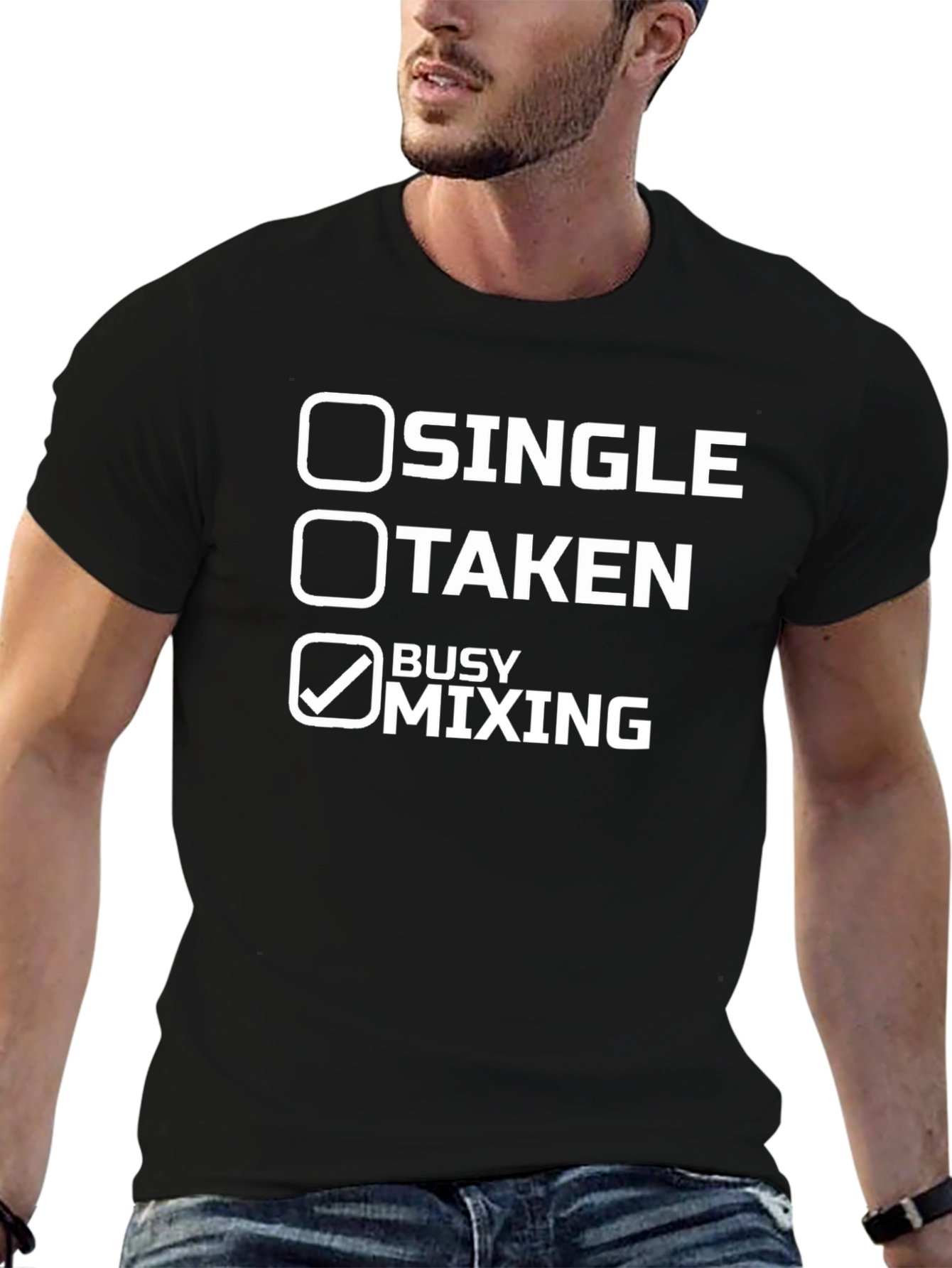 Busy Mixing Graphic T-Shirt - DJ Producer Tee