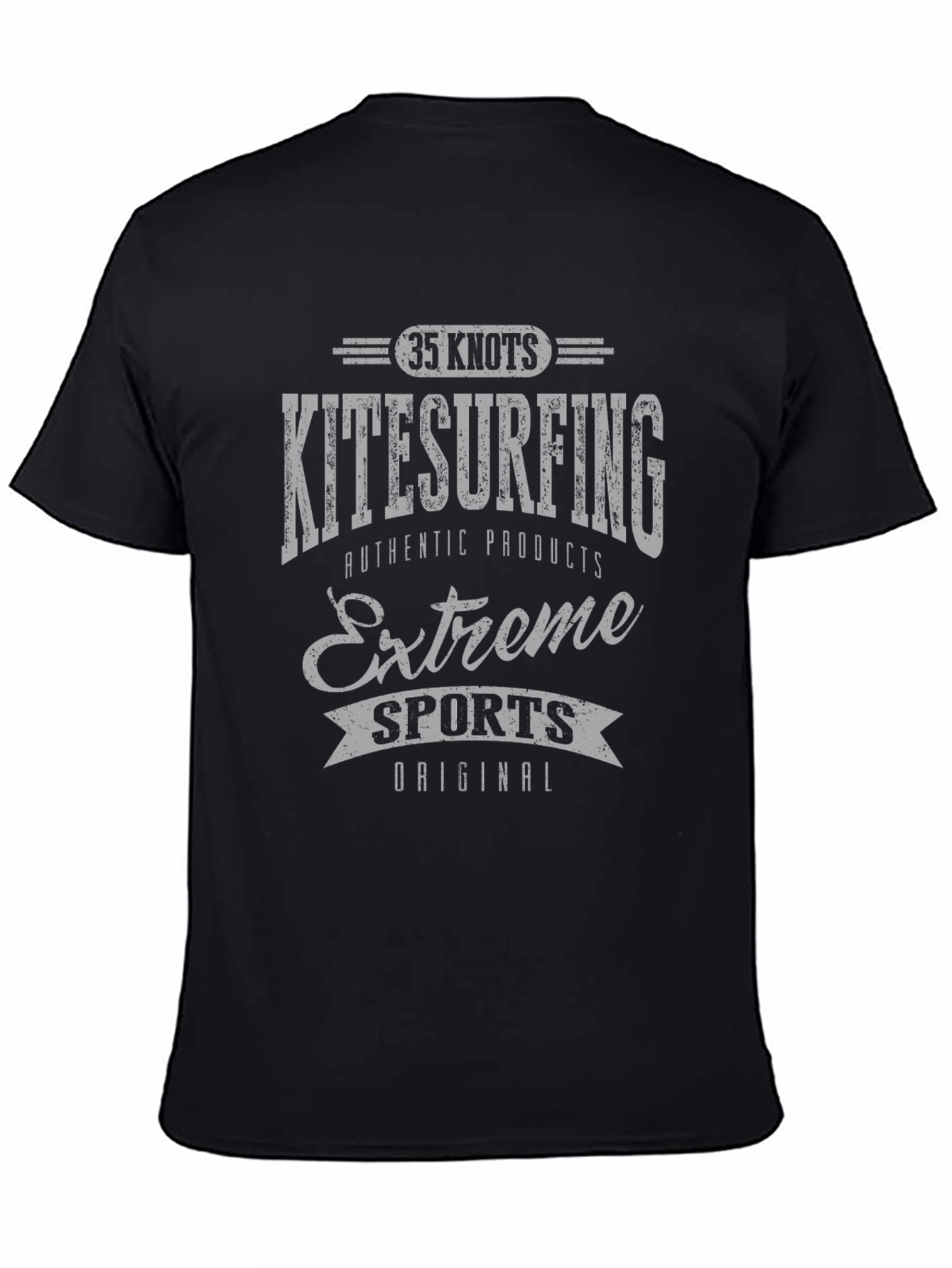 Kitesurfing Extreme Sports Black Graphic Tee