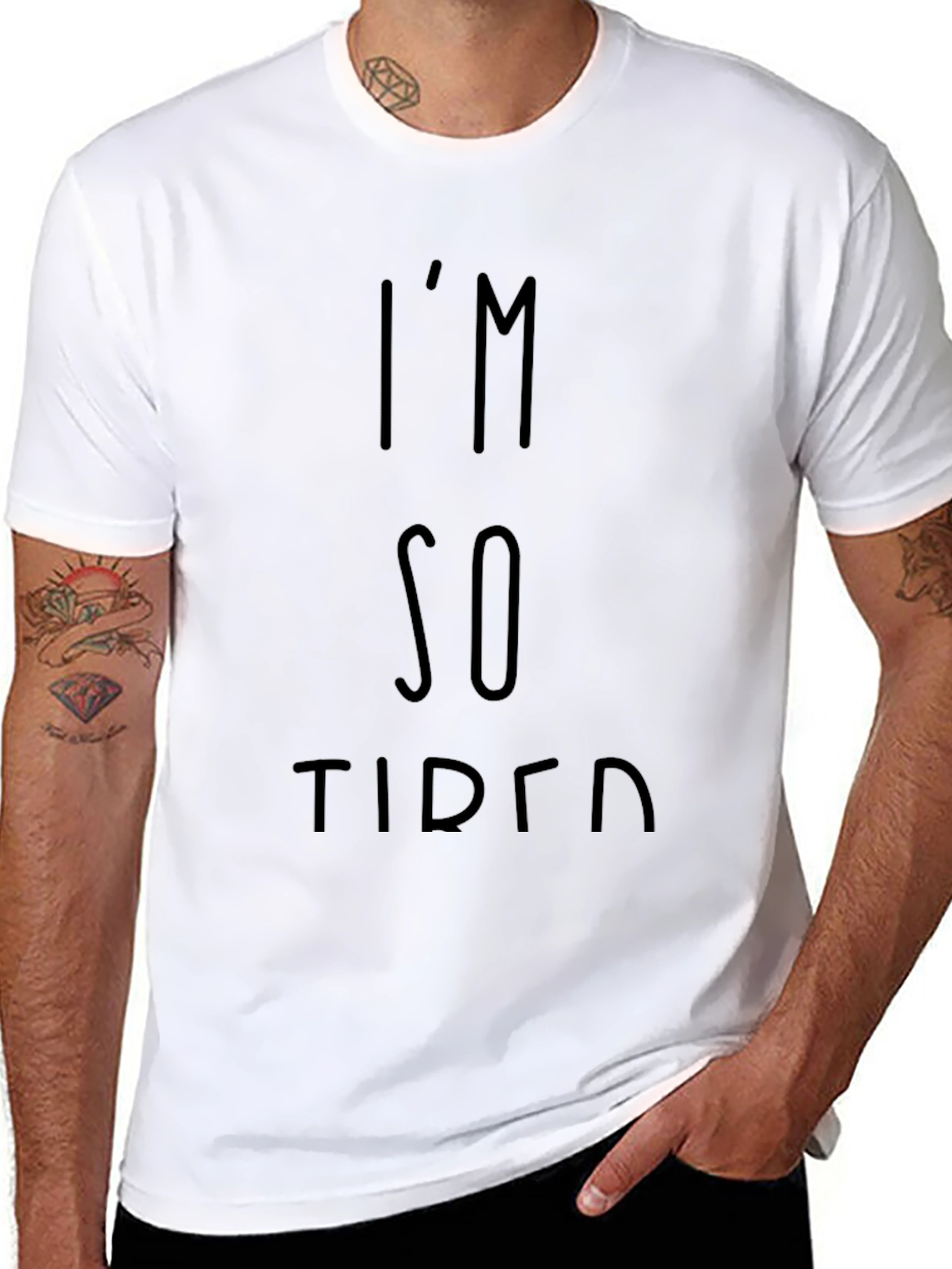 Im So Tired Black Graphic Tee