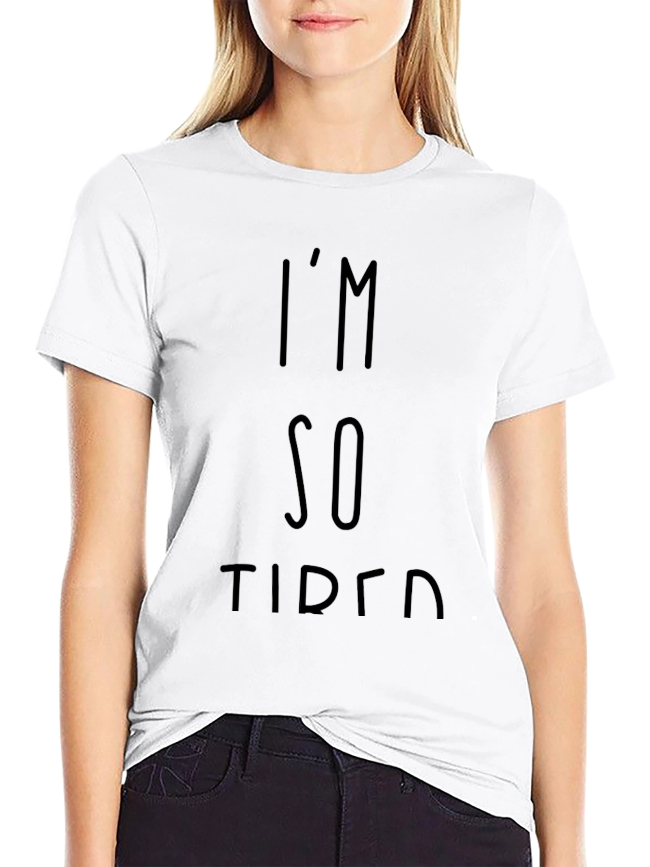 Im So Tired Black Graphic Tee