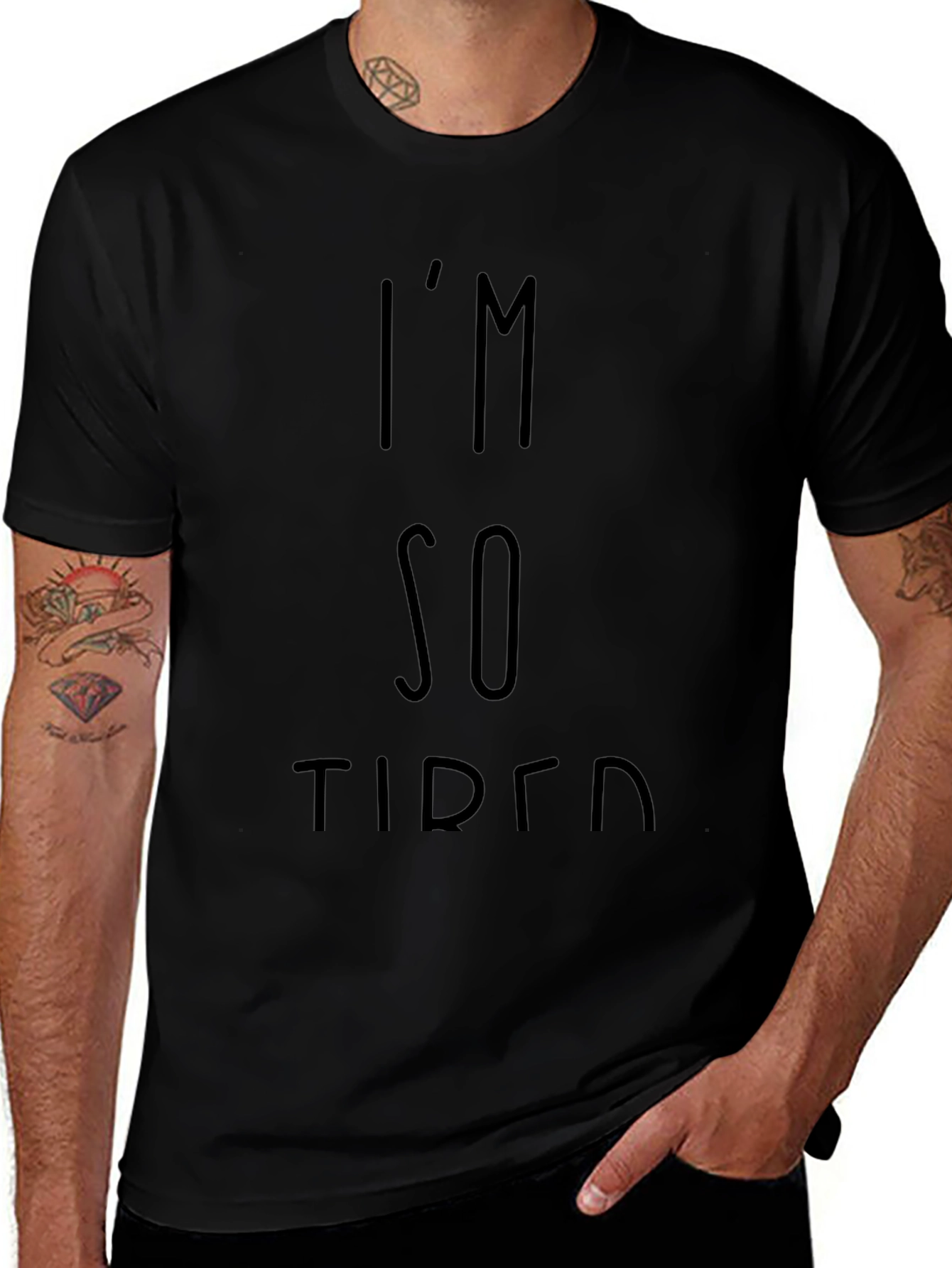 Im So Tired Black Graphic Tee