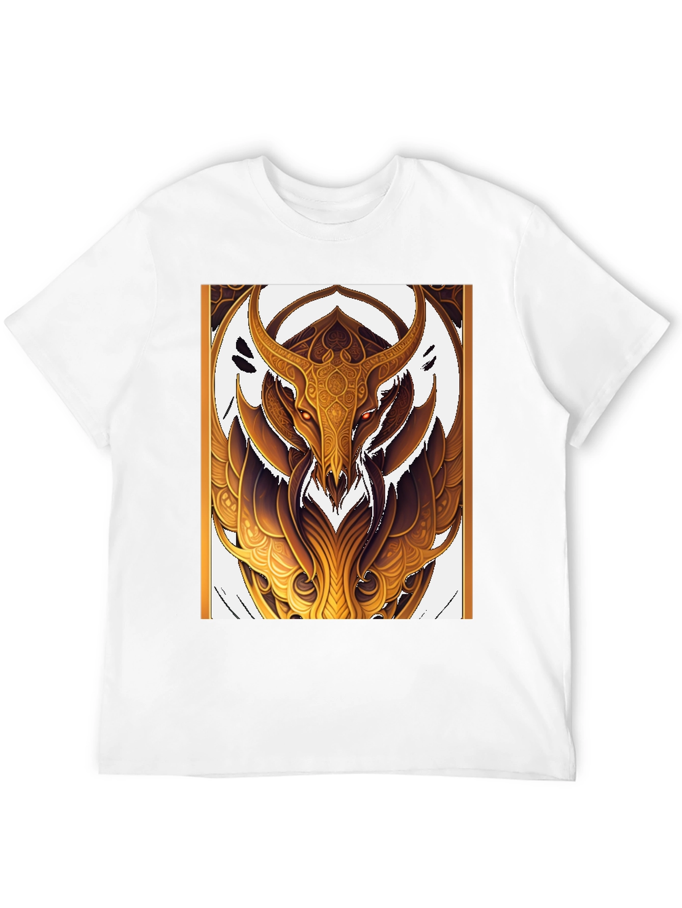 Golden Minotaur Graphic Black T-Shirt
