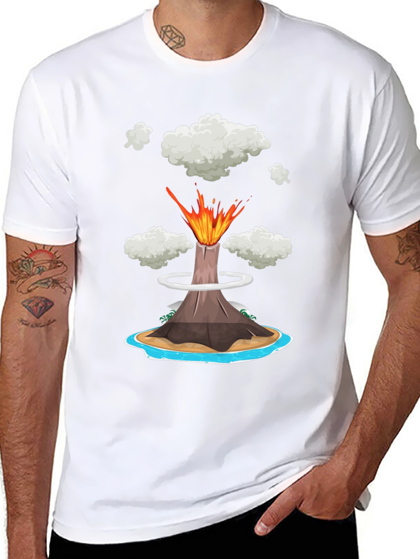 Volcano Island Graphic Tee - Erupting Style!