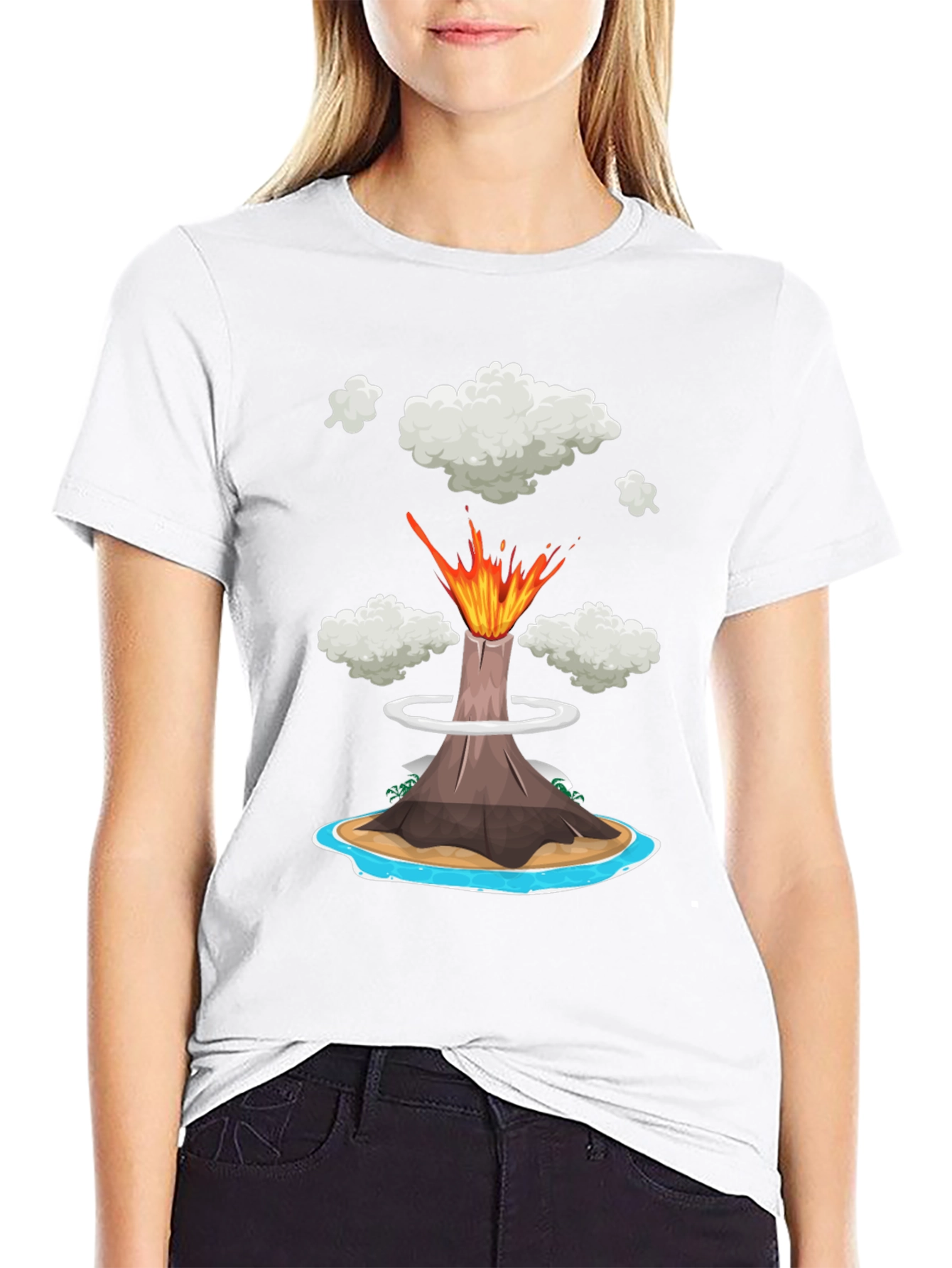Volcano Island Graphic Tee - Erupting Style!