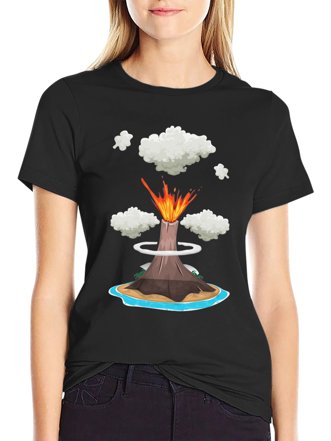 Volcano Island Graphic Tee - Erupting Style!