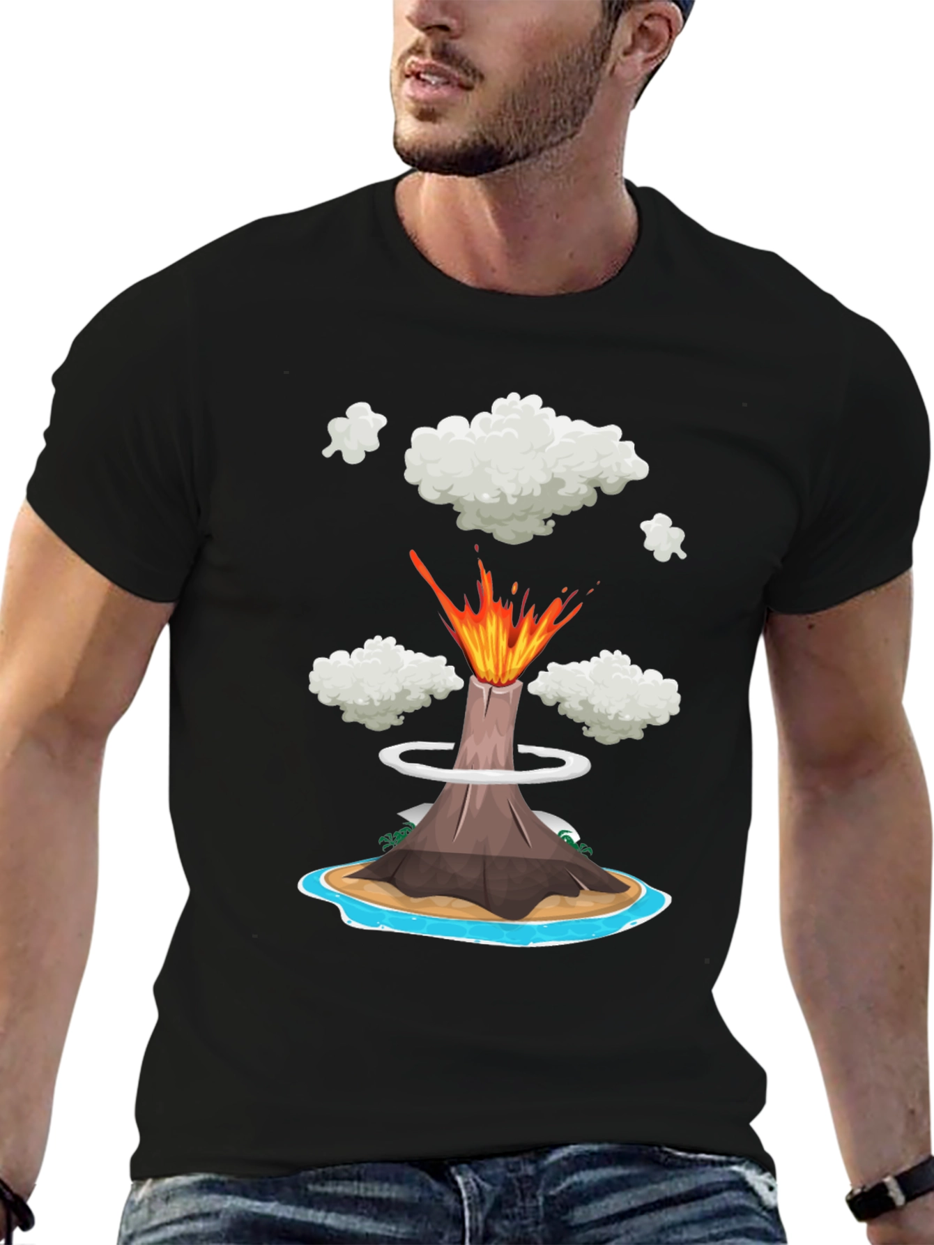 Volcano Island Graphic Tee - Erupting Style!