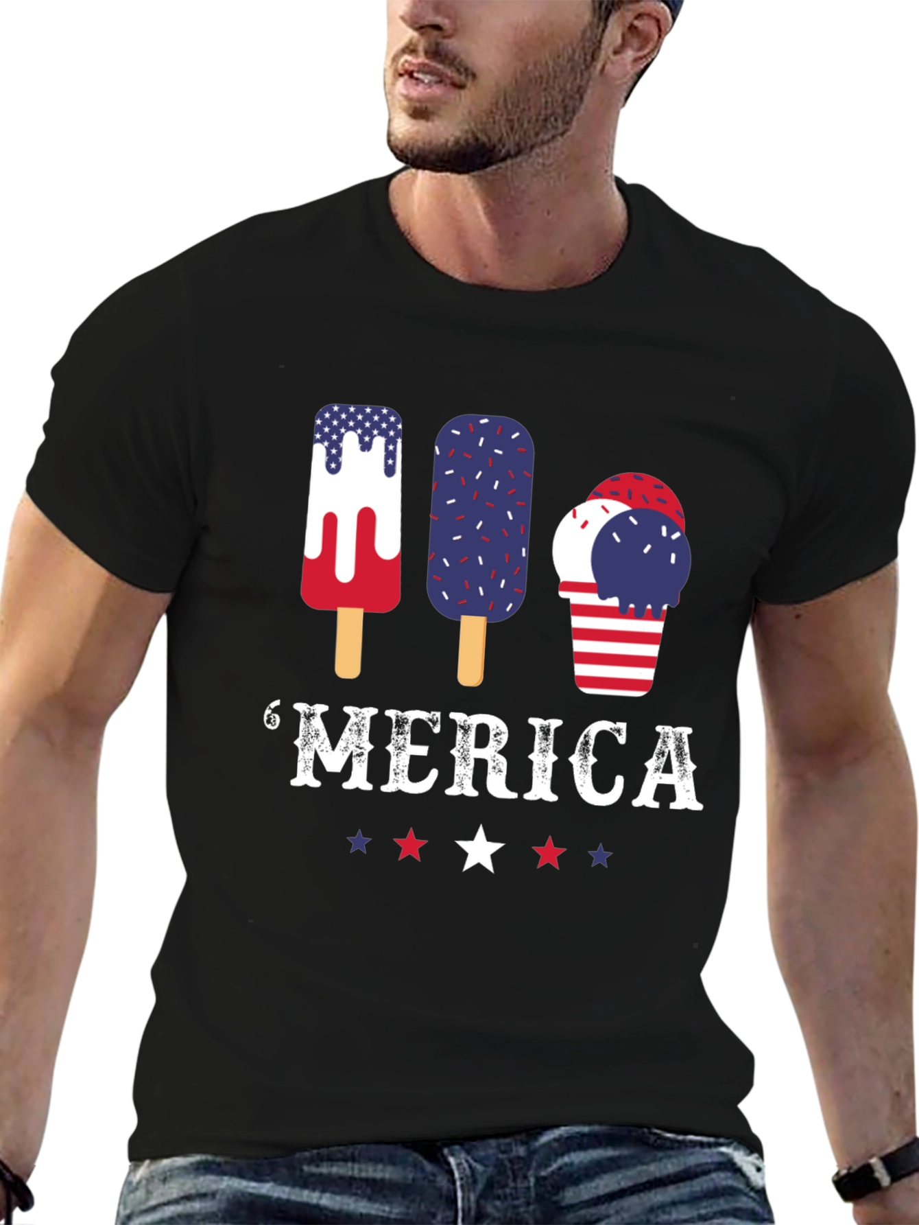 Patriotic Popsicle T-Shirt - Merica Graphic Tee