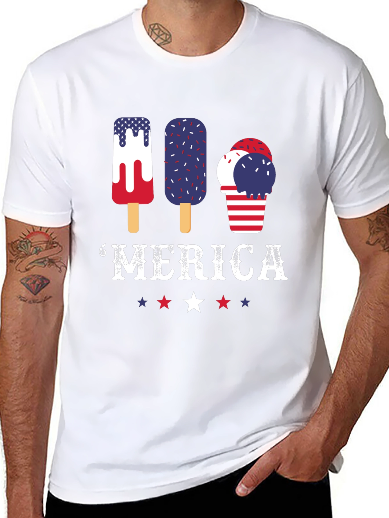 Patriotic Popsicle T-Shirt - Merica Graphic Tee