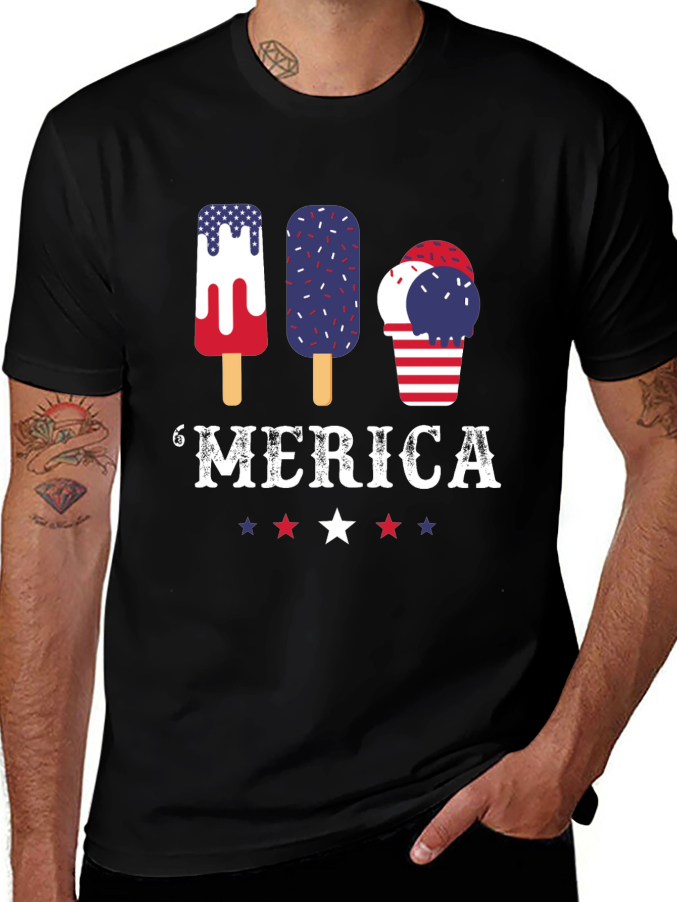 Patriotic Popsicle T-Shirt - Merica Graphic Tee