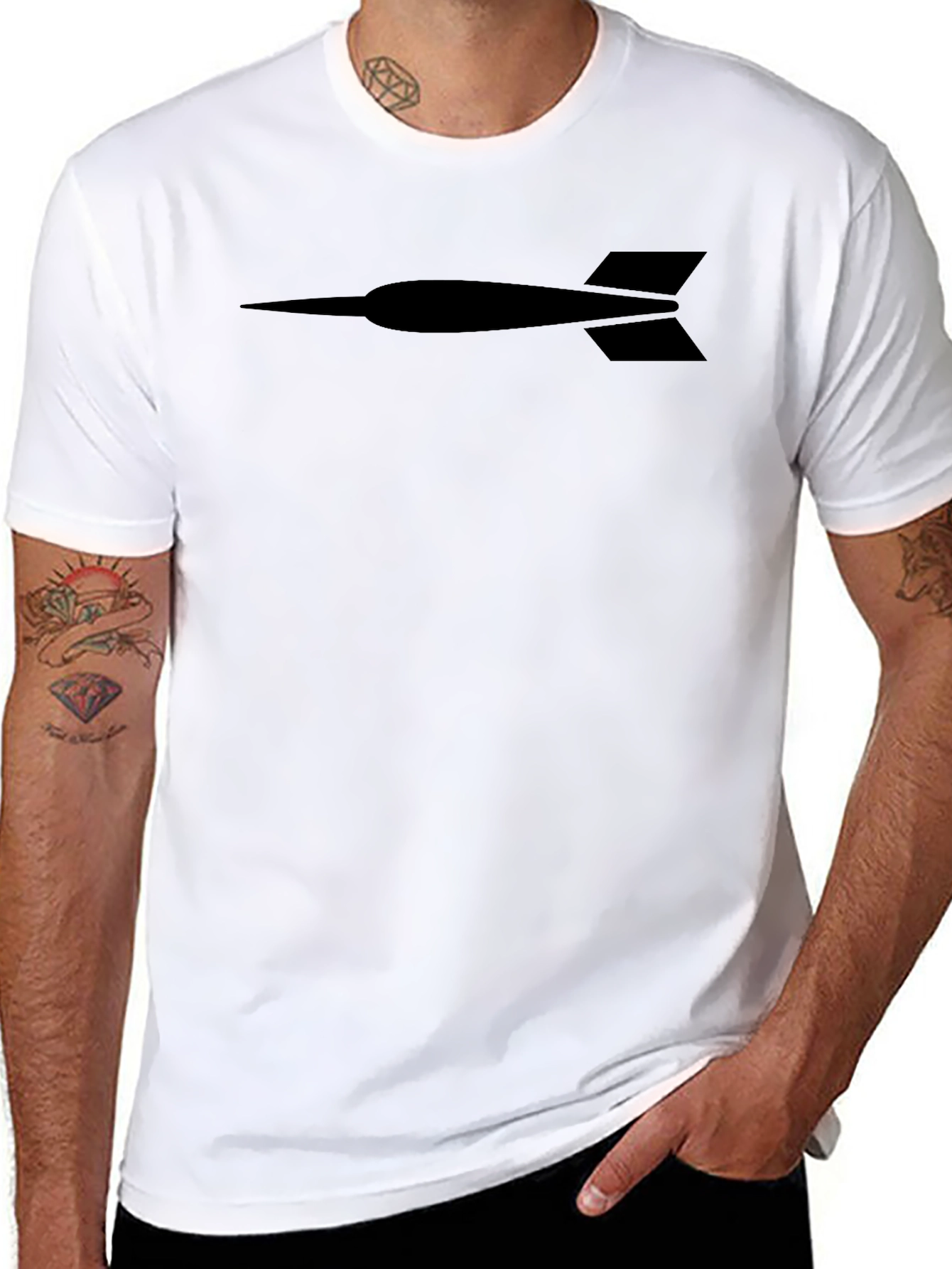 Minimalist Dart T-Shirt - Casual Black Tee