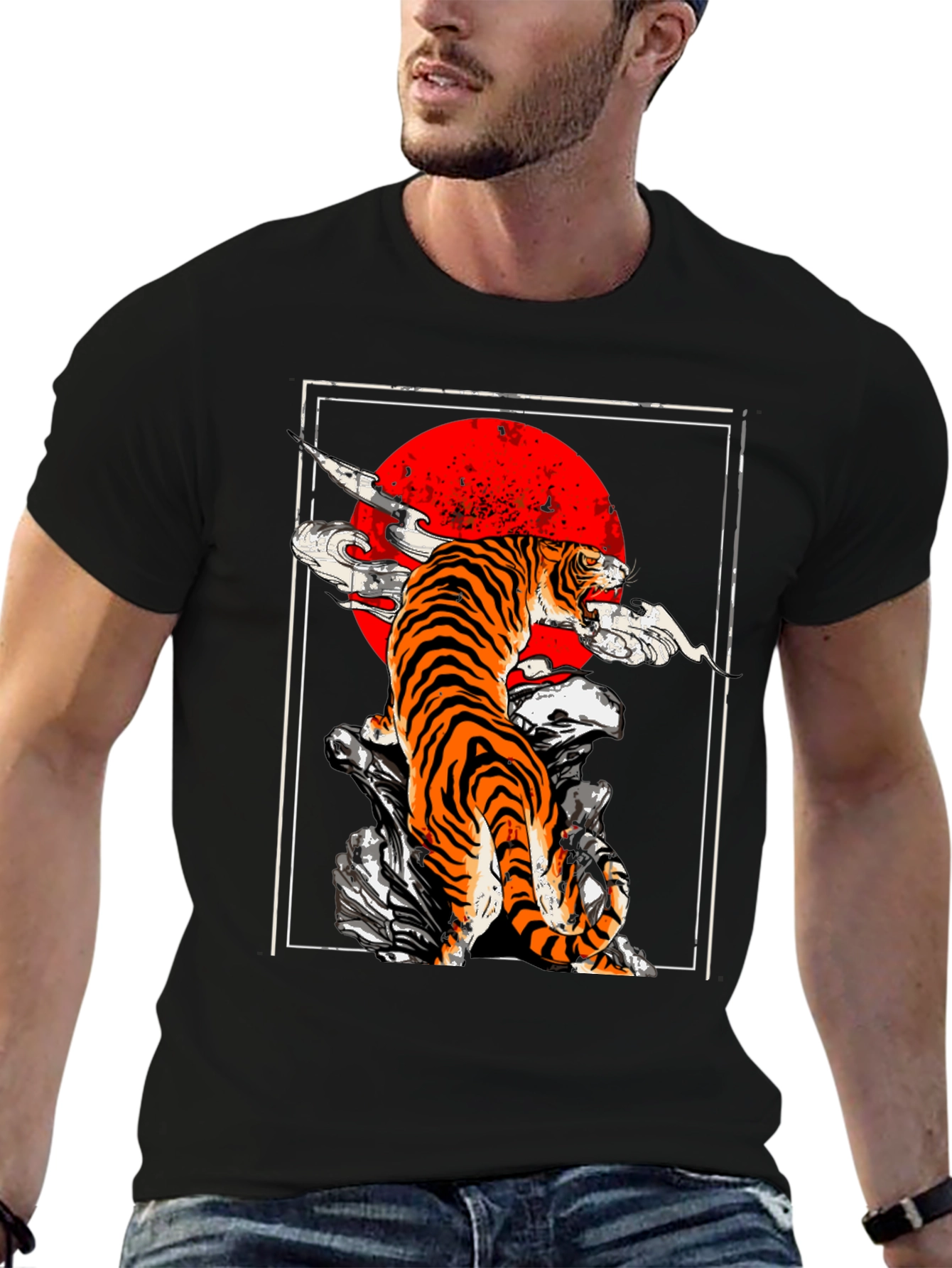 Tiger Graphic Tee - Unique Animal Print