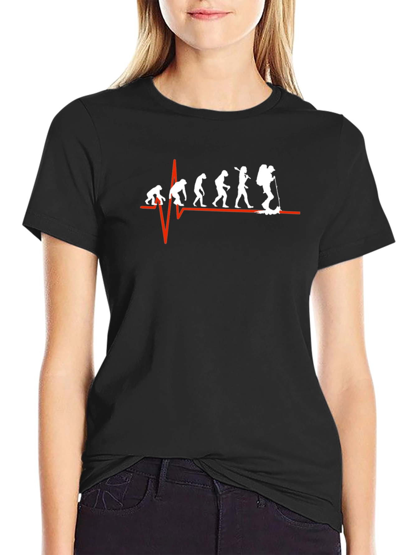 Evolution of a Hiker T-Shirt - Black Cotton Tee