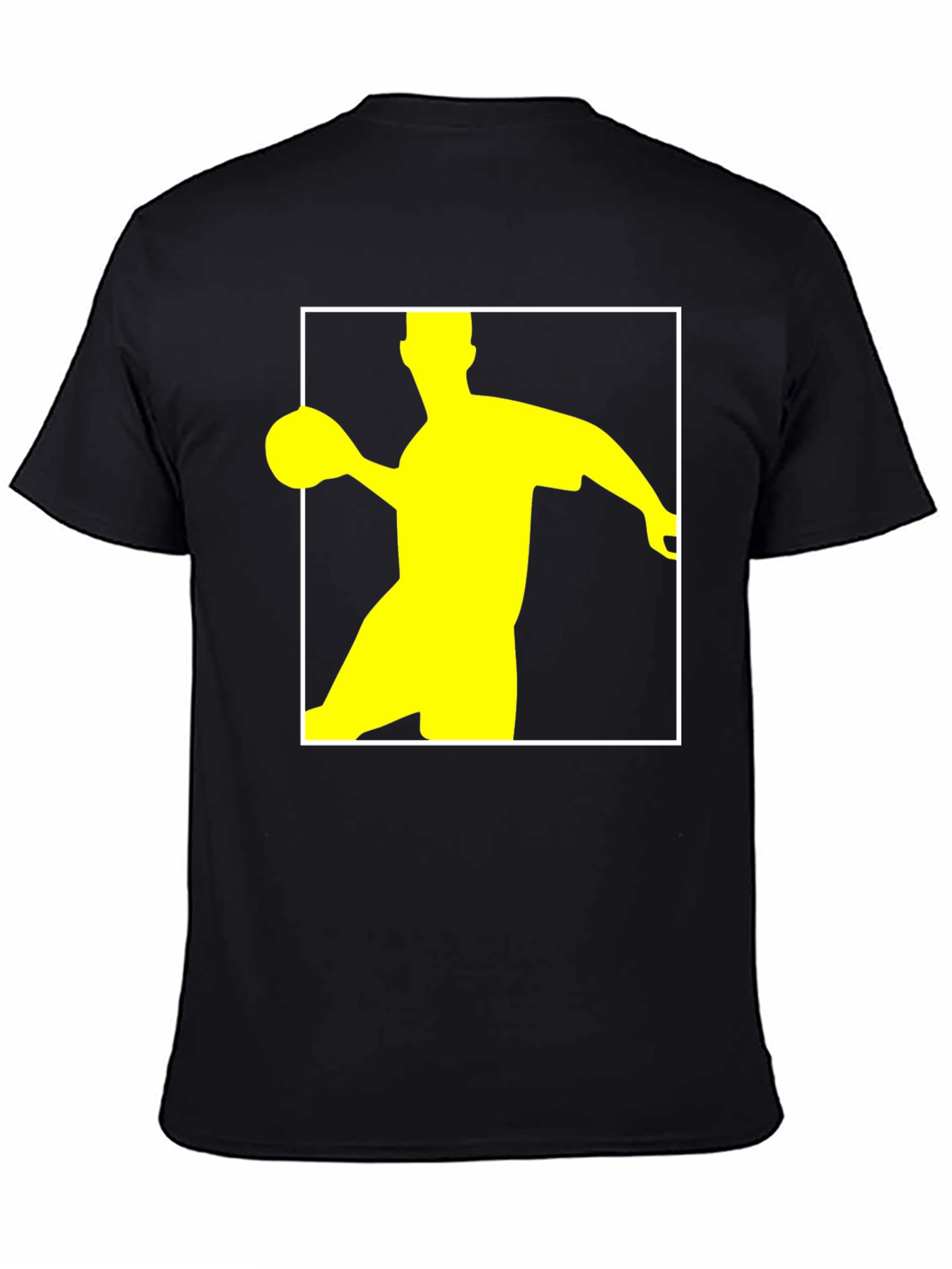 Handball Player Graphic T-Shirt - Black