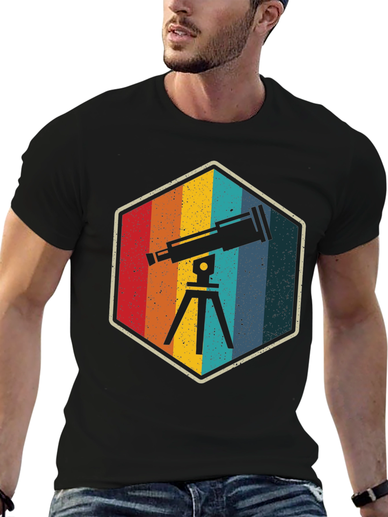 Retro Telescope T-Shirt - Astronomy Gift