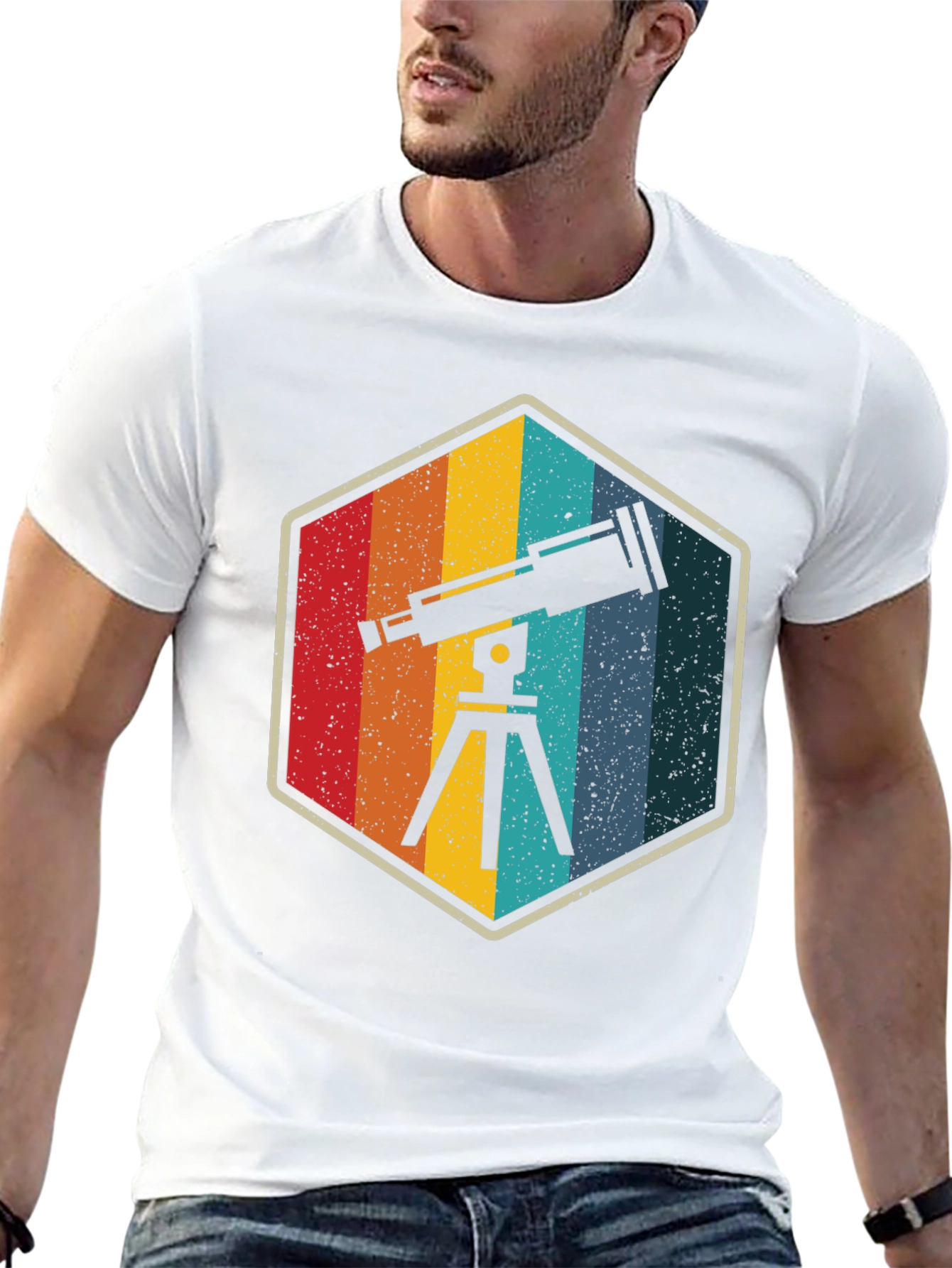 Retro Telescope T-Shirt - Astronomy Gift