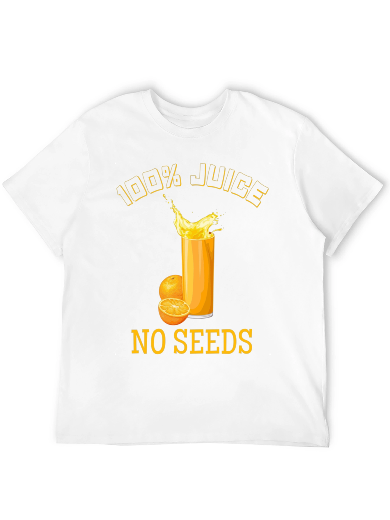 100% Juice No Seeds T-Shirt Black Cotton Blend