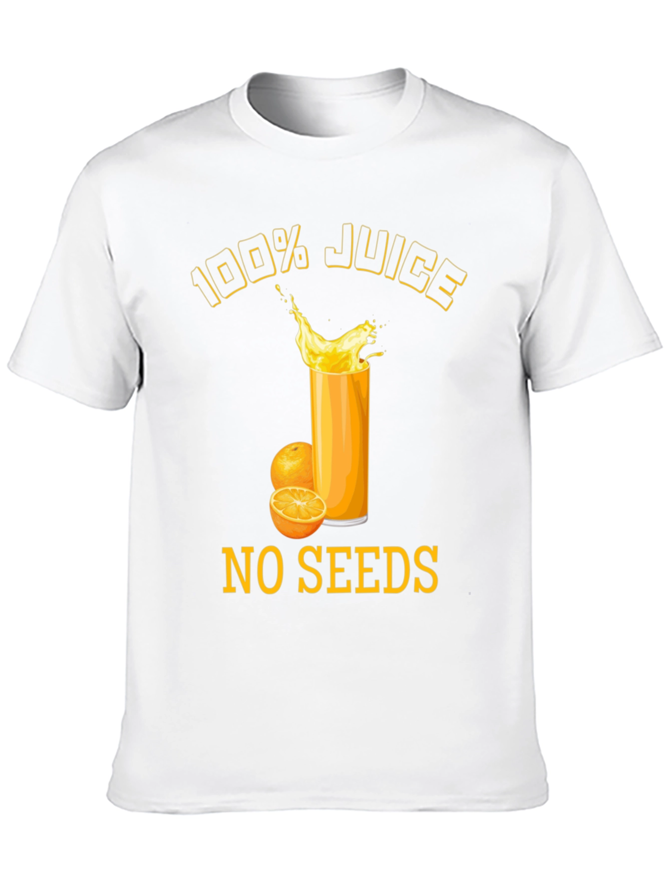 100% Juice No Seeds T-Shirt Black Cotton Blend