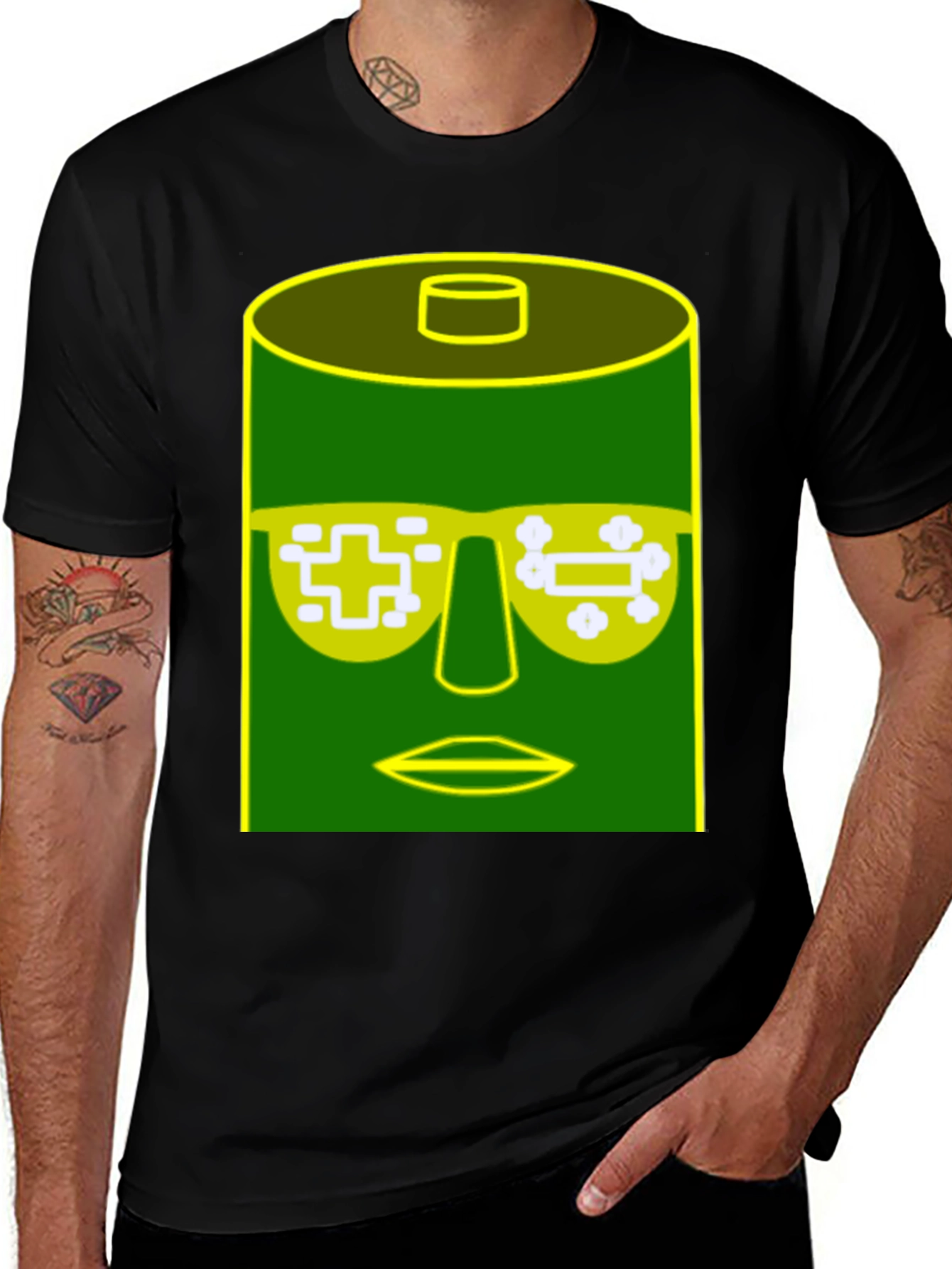 Cool Battery Graphic T-Shirt - Black
