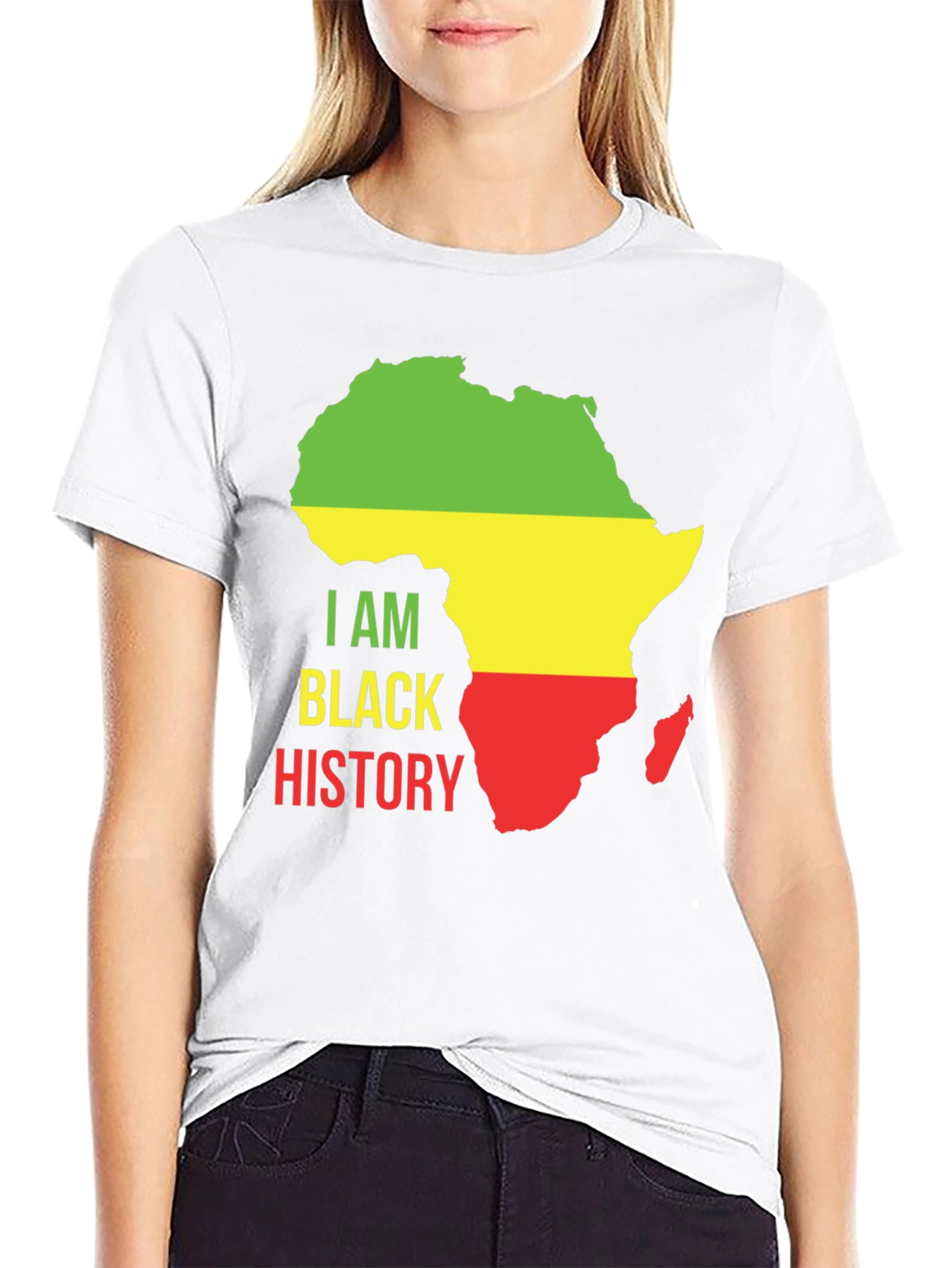 I AM Black History Africa Map Graphic Tee