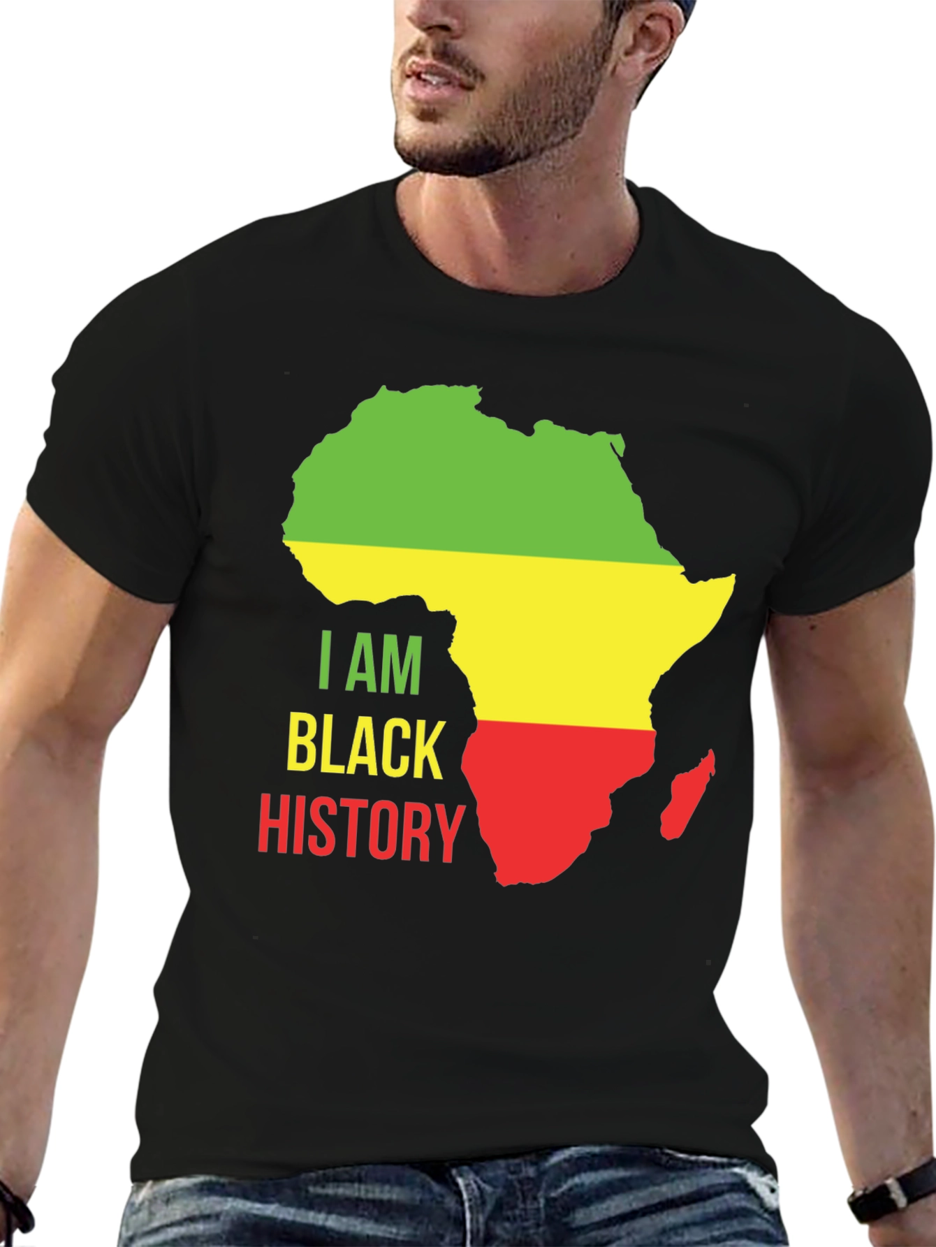 I AM Black History Africa Map Graphic Tee