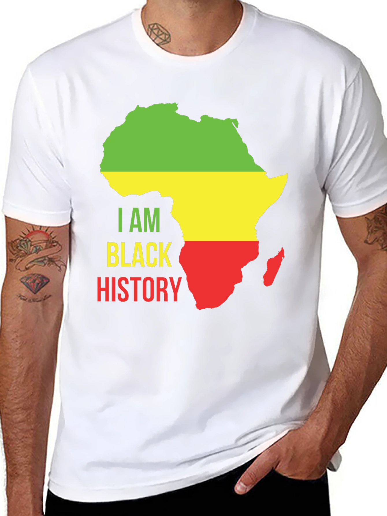 I AM Black History Africa Map Graphic Tee