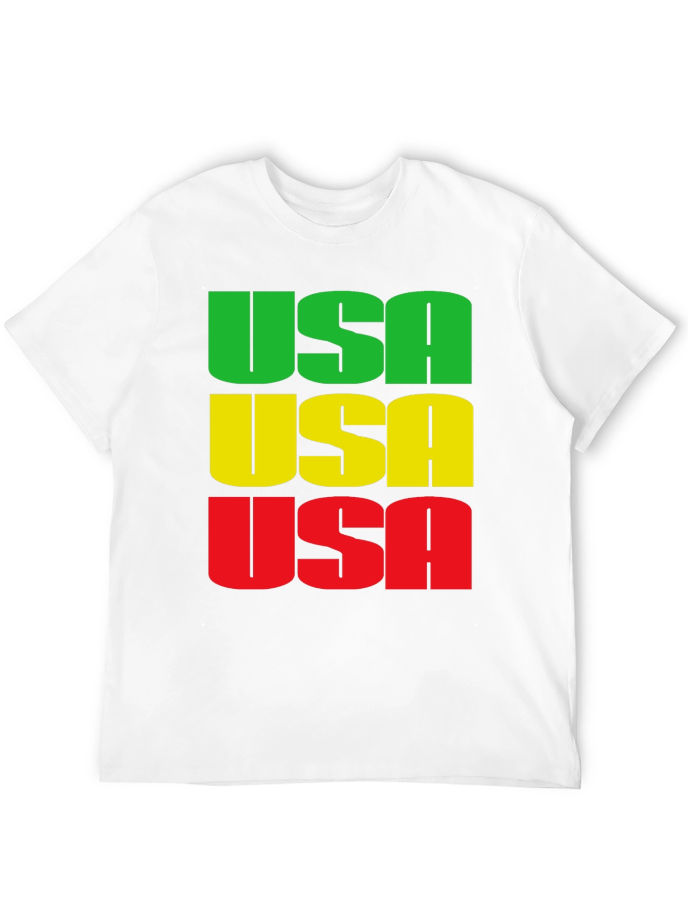 USA Graphic Print Crew Neck T-Shirt