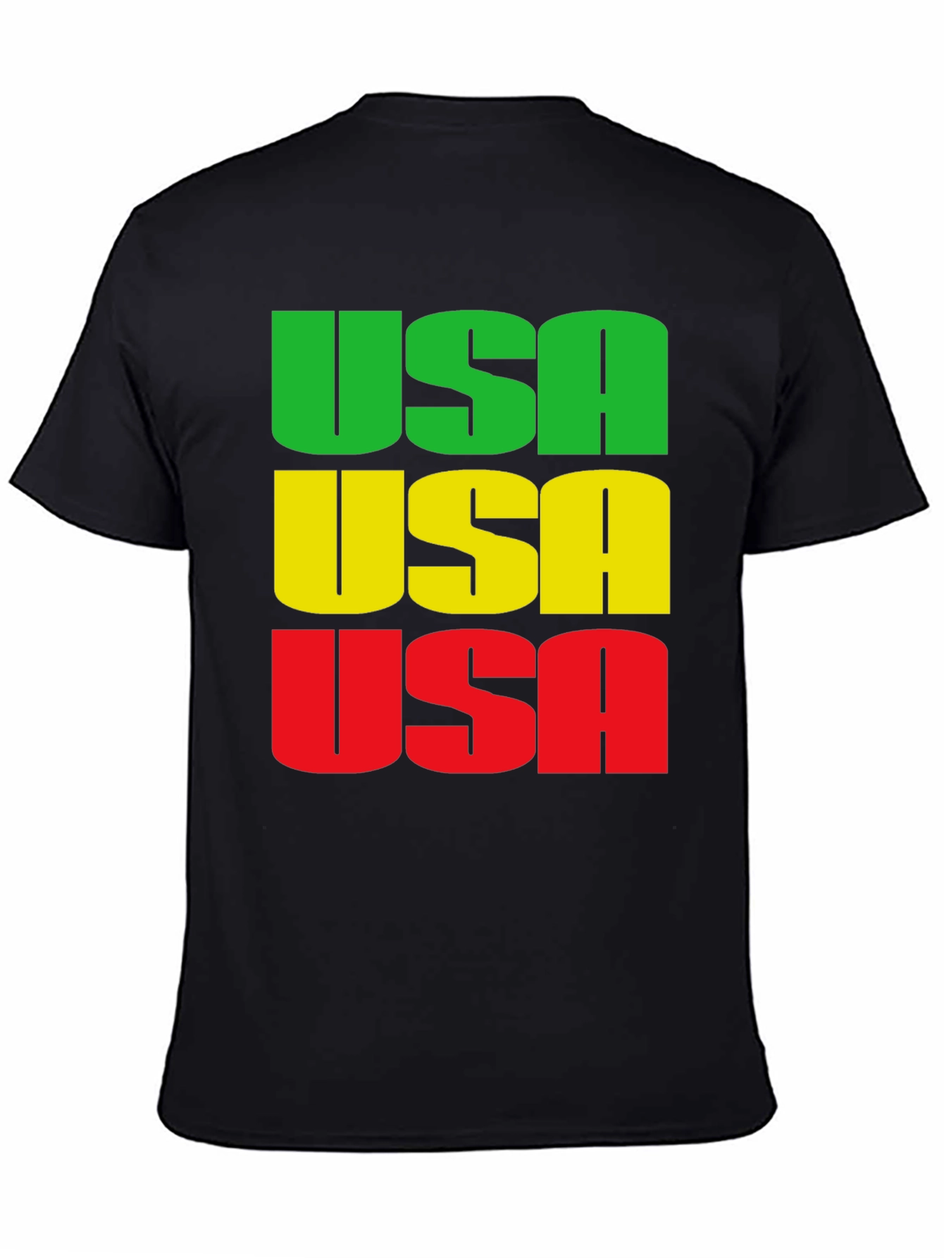 USA Graphic Print Crew Neck T-Shirt