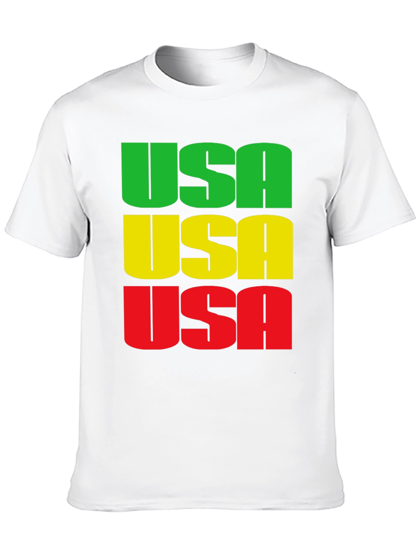USA Graphic Print Crew Neck T-Shirt