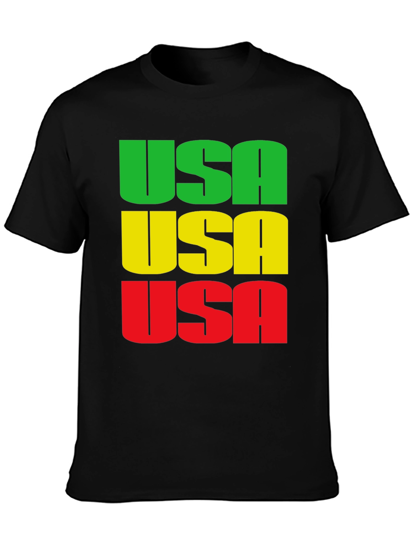 USA Graphic Print Crew Neck T-Shirt