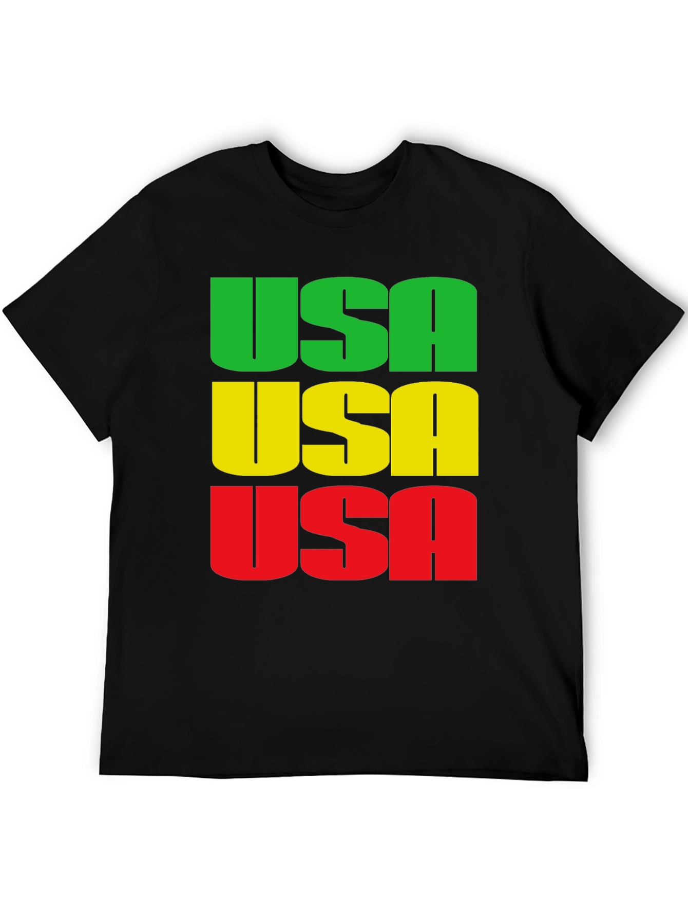 USA Graphic Print Crew Neck T-Shirt