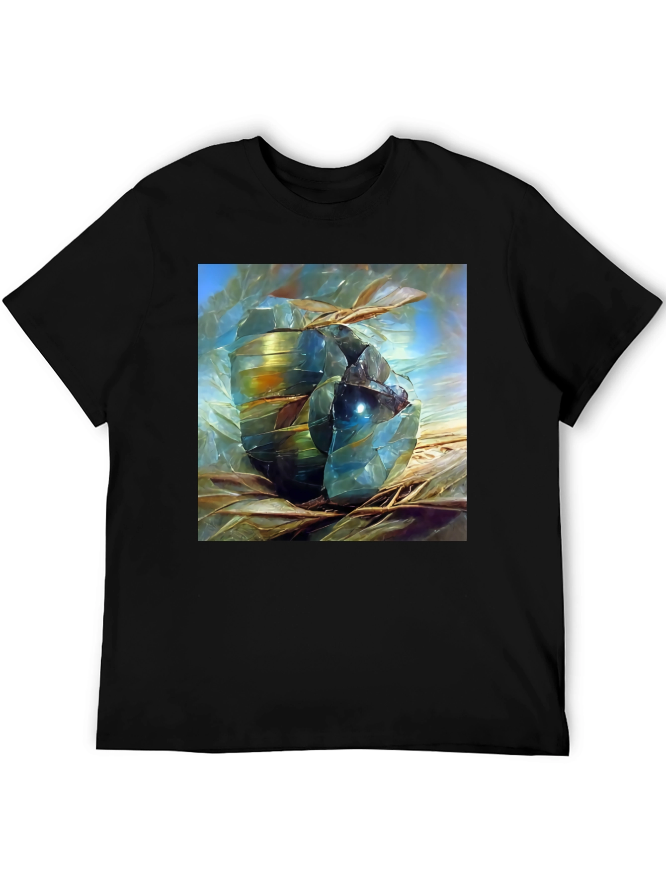Abstract Gemstone Art Black T-Shirt