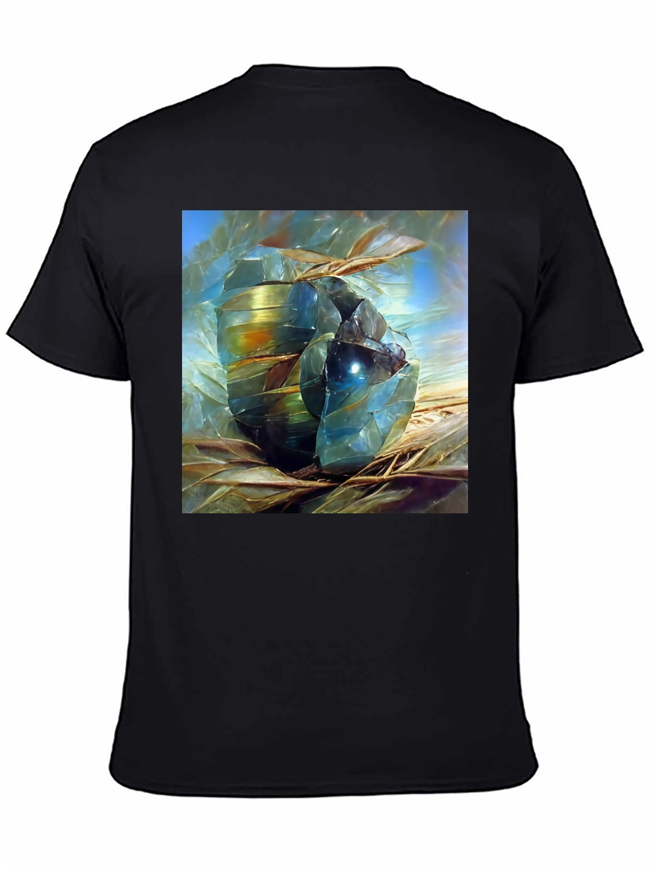 Abstract Gemstone Art Black T-Shirt