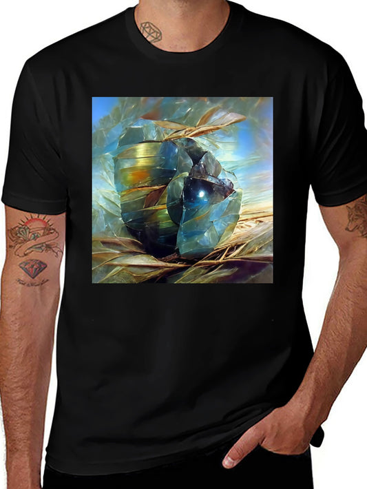 Abstract Gemstone Art Black T-Shirt