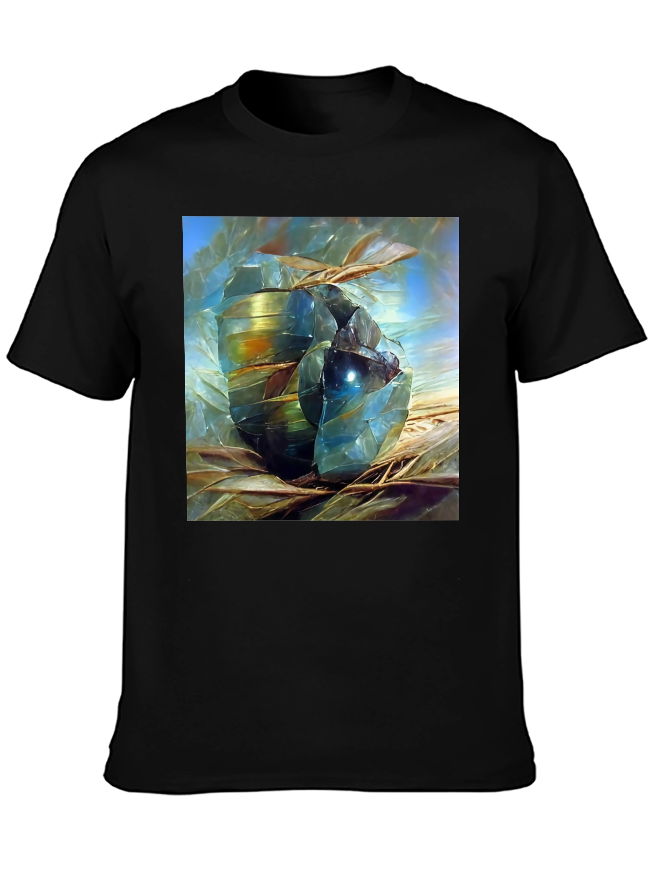 Abstract Gemstone Art Black T-Shirt