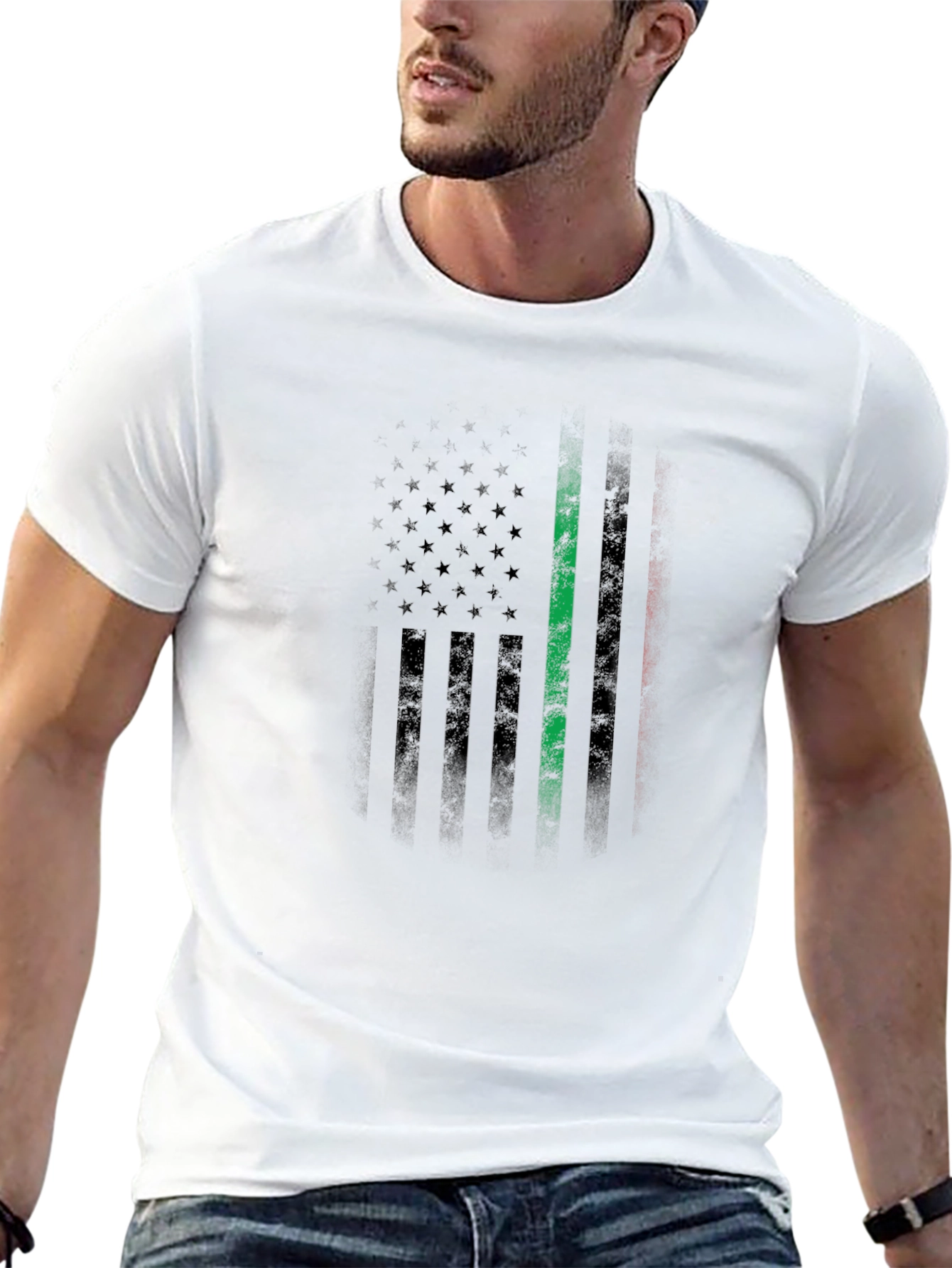American Flag Graphic Tee - Tactical Distressed