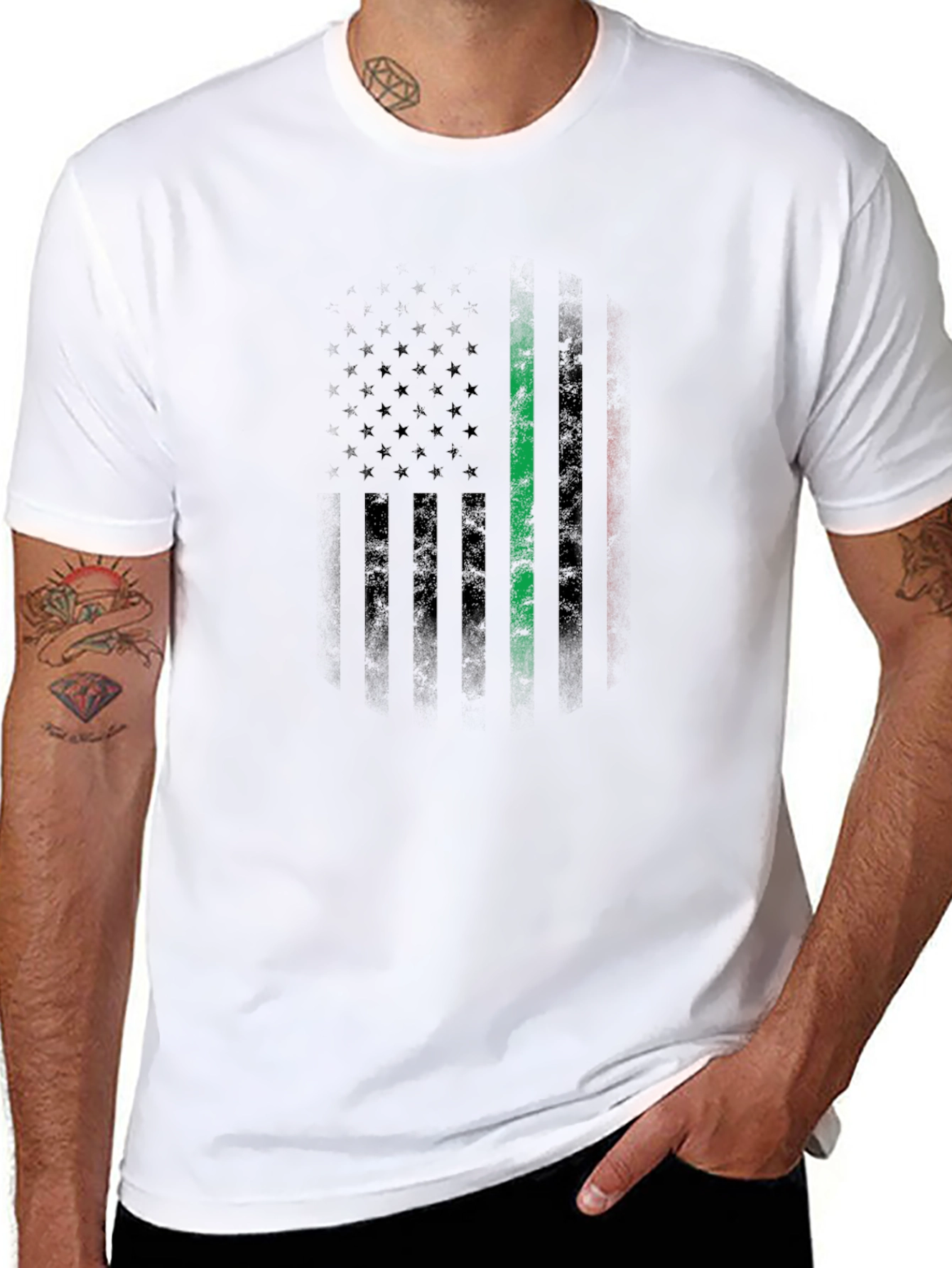 American Flag Graphic Tee - Tactical Distressed