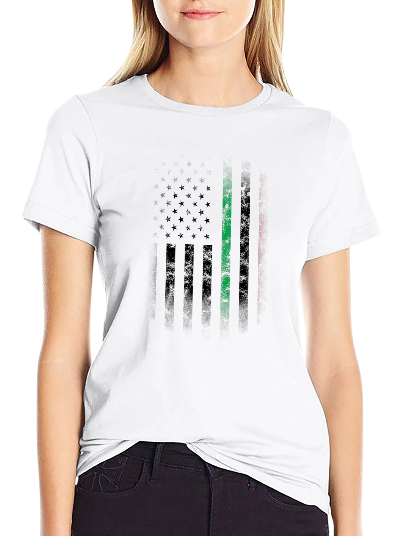 American Flag Graphic Tee - Tactical Distressed