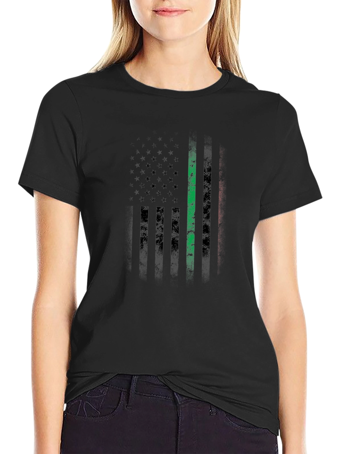 American Flag Graphic Tee - Tactical Distressed