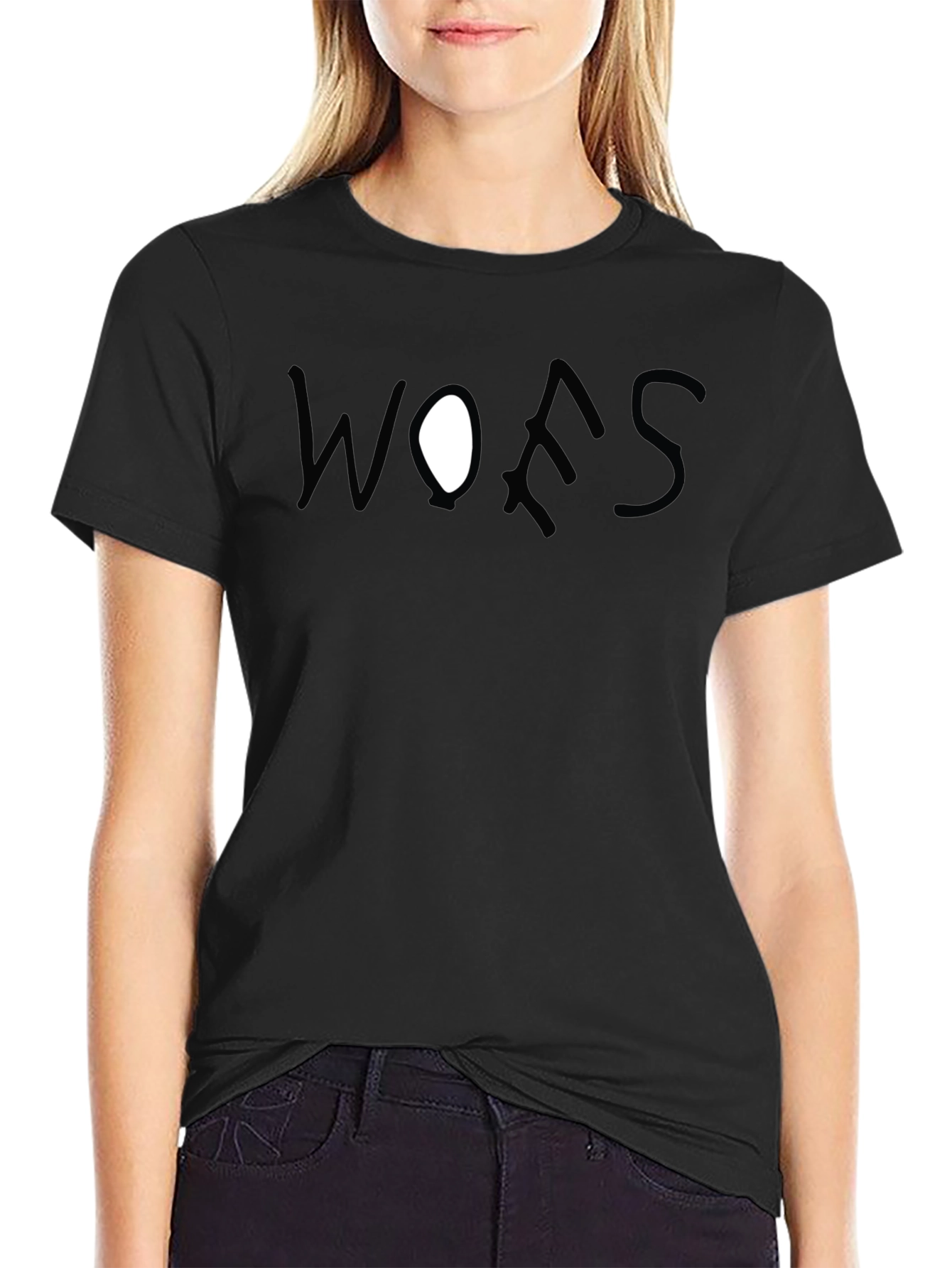 WOES Black Graphic Tee Casual Style