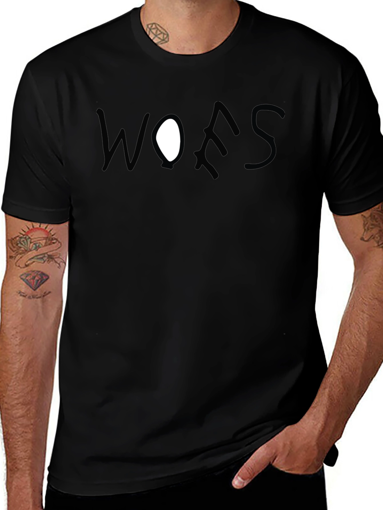 WOES Black Graphic Tee Casual Style