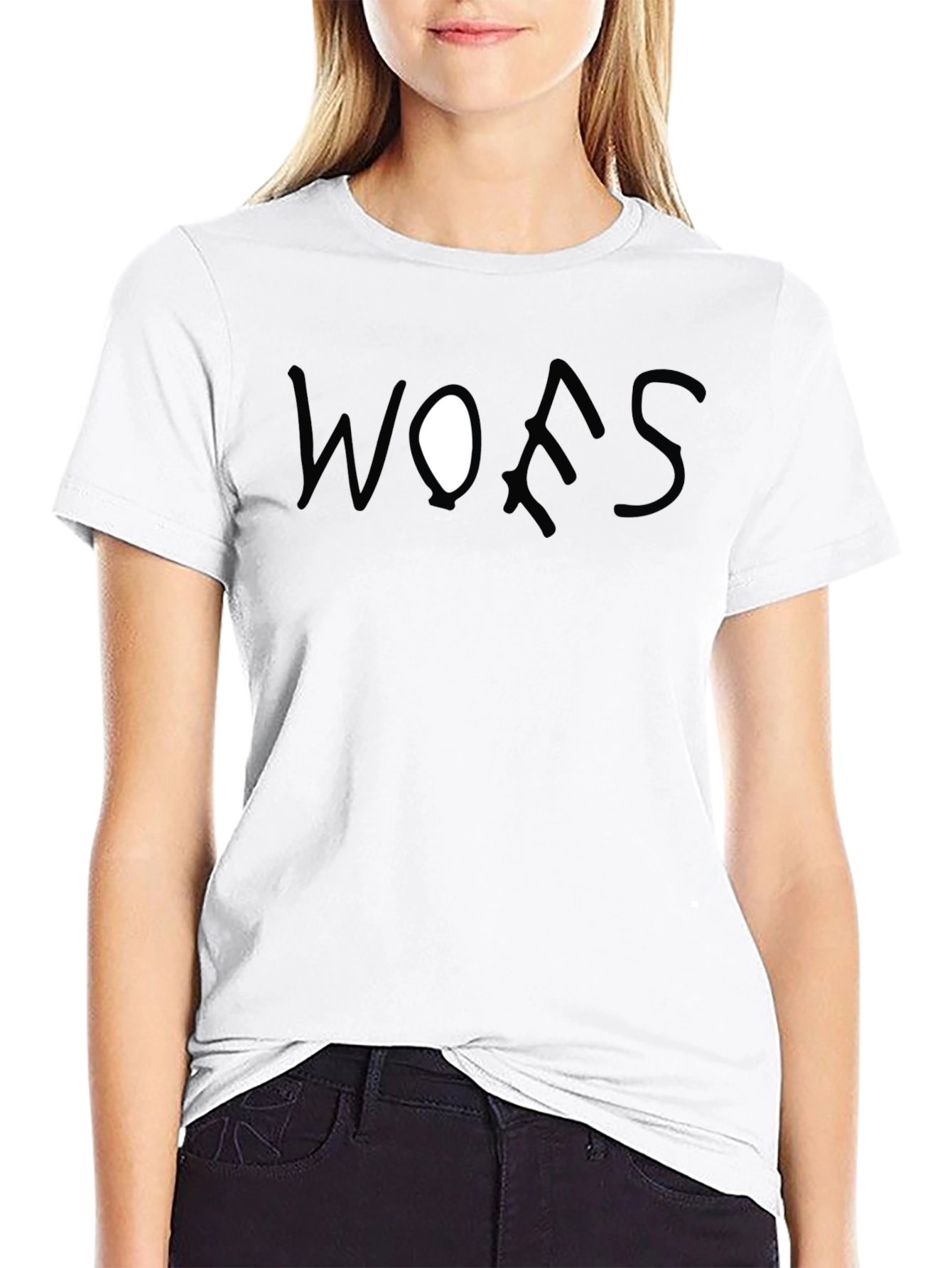 WOES Black Graphic Tee Casual Style
