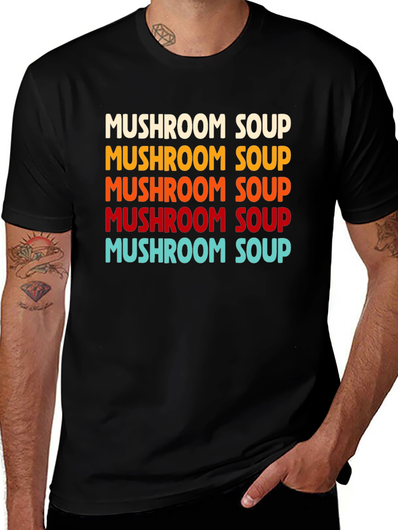 Mushroom Soup Retro T-Shirt - Comfort & Style