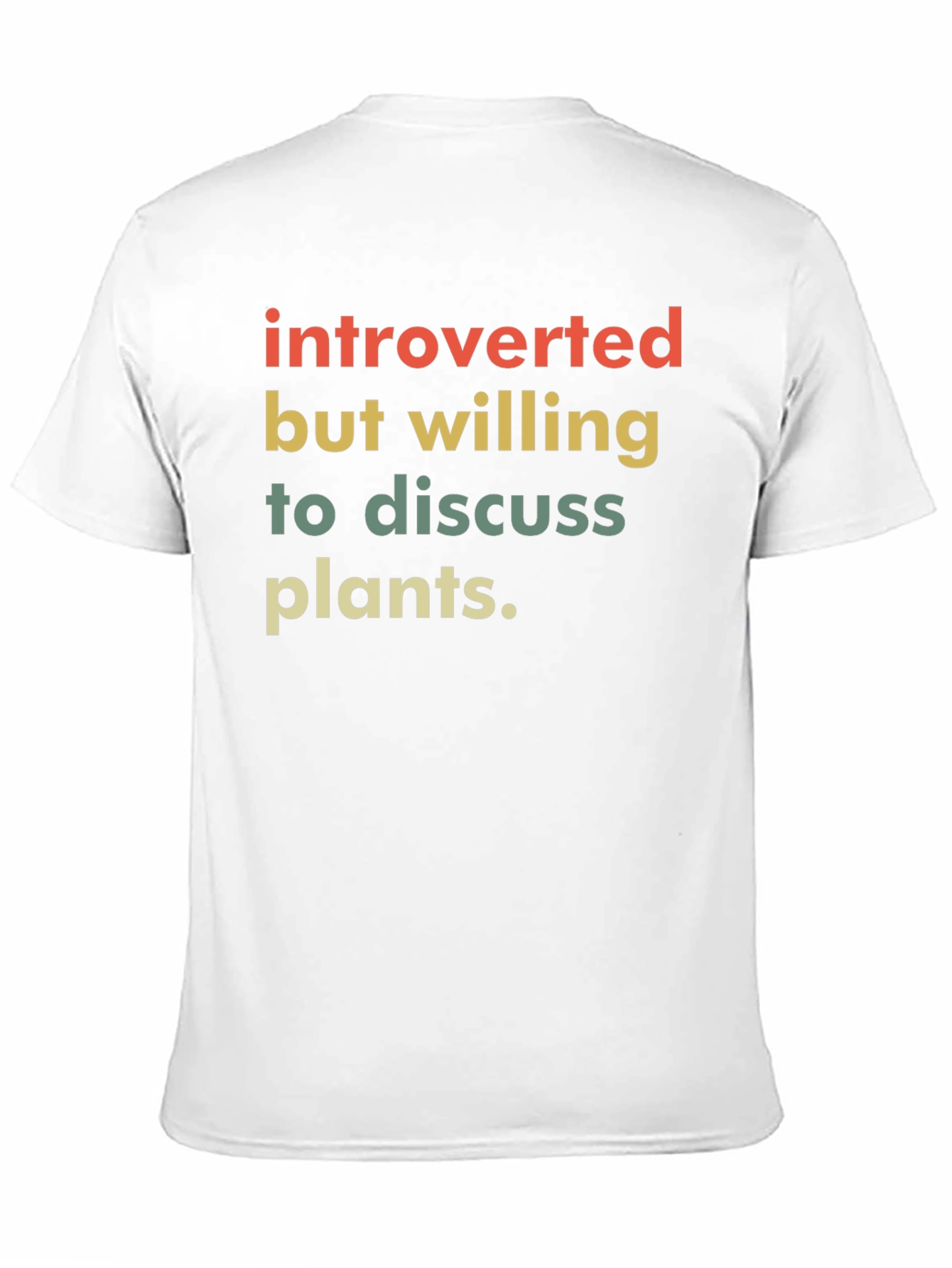 Introverted Plants Black T-Shirt
