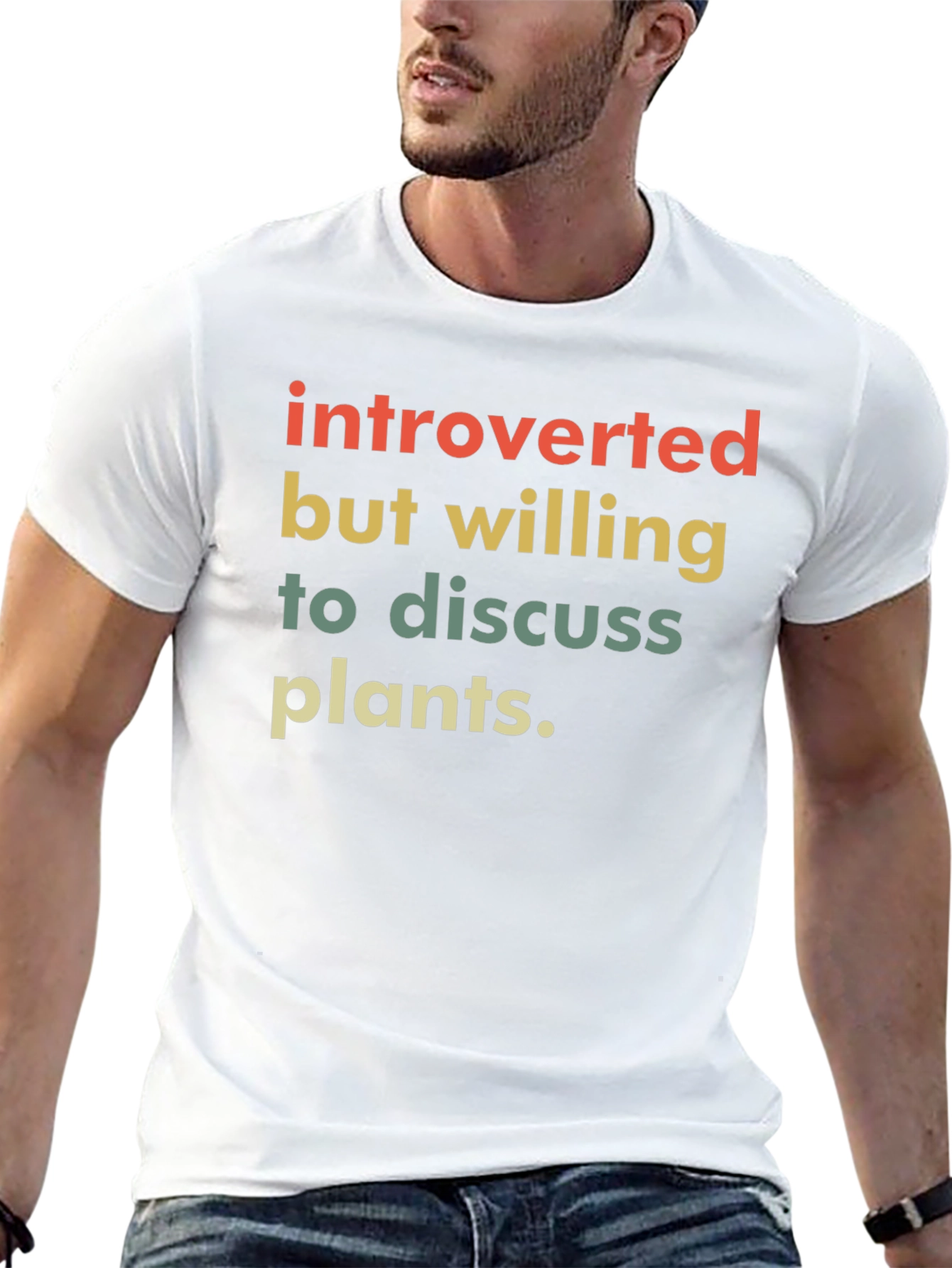 Introverted Plants Black T-Shirt