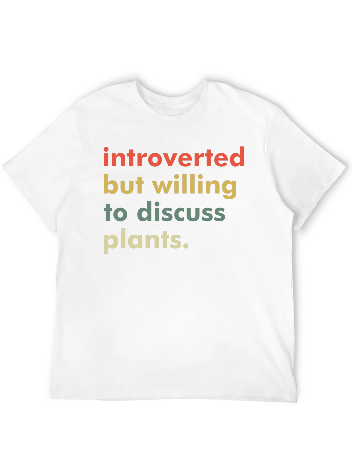 Introverted Plants Black T-Shirt