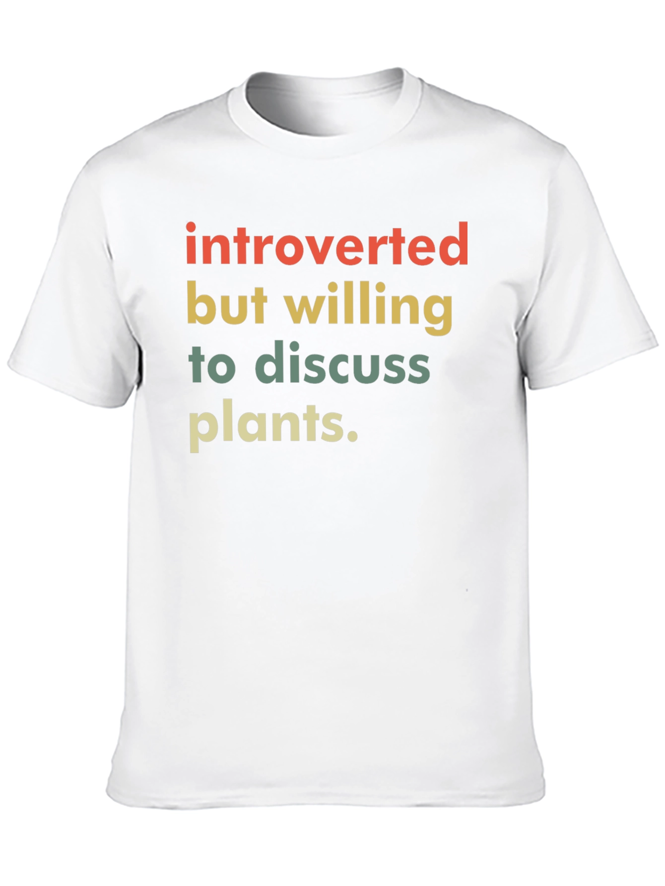 Introverted Plants Black T-Shirt