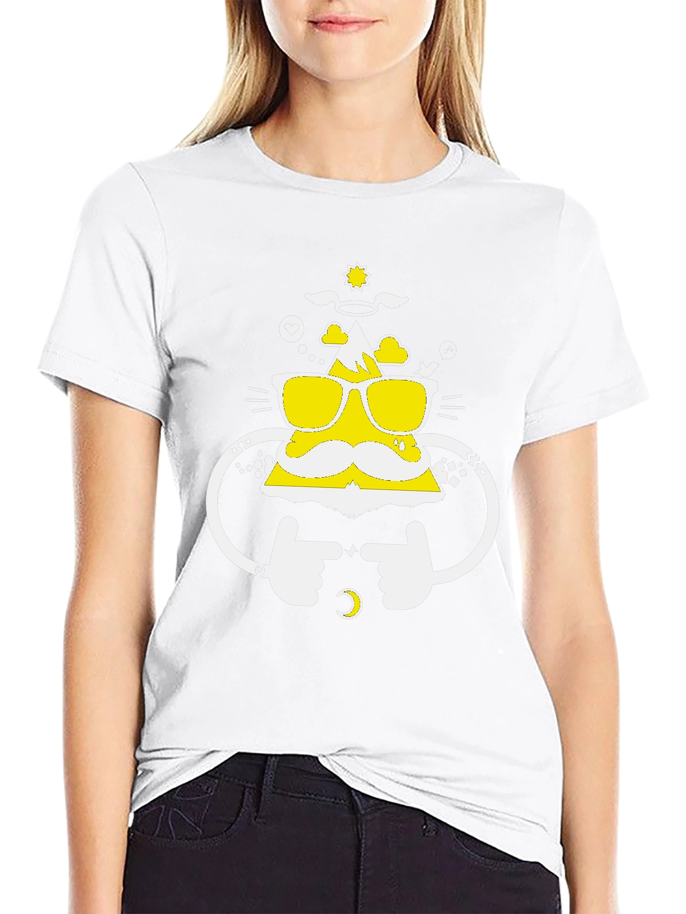 Funny Mountain Graphic Tee - Black Cotton T-Shirt