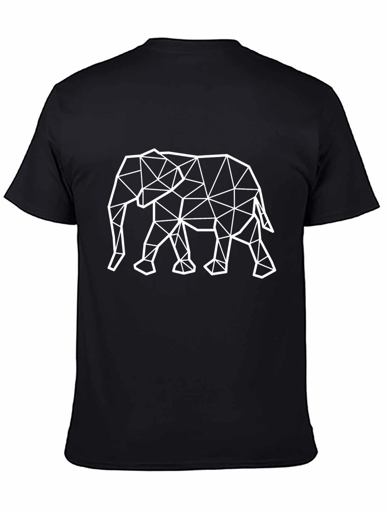 Geometric Elephant Tee - Modern Graphic Print T-Shirt