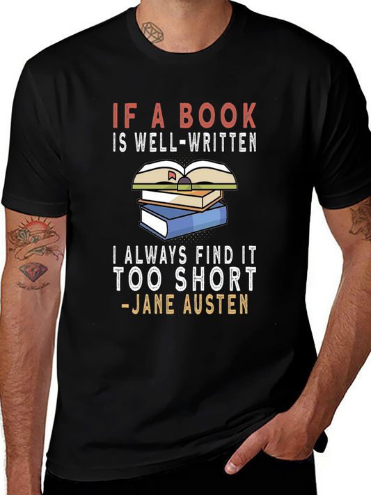 Book Lover T-Shirt - Jane Austen Quote Tee