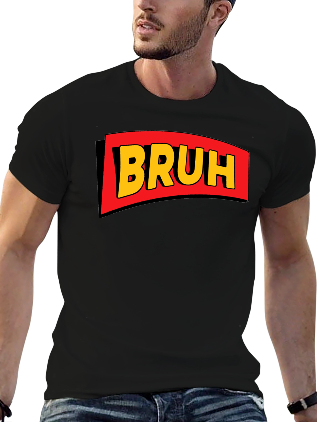 Bruh Graphic Tee - Cool Comic Style T-Shirt